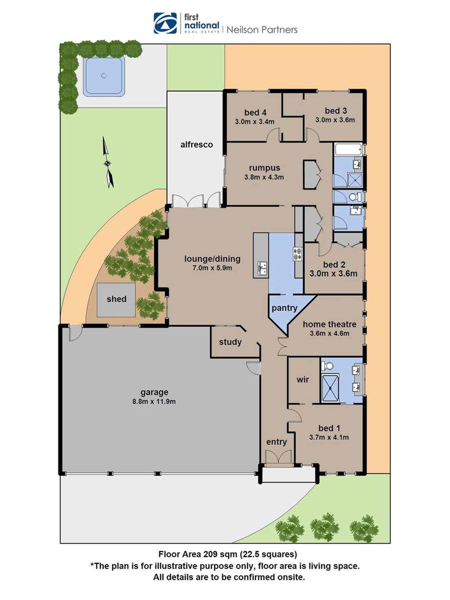 Floorplan of Homely house listing, 13 Bermerale Court, Berwick VIC 3806