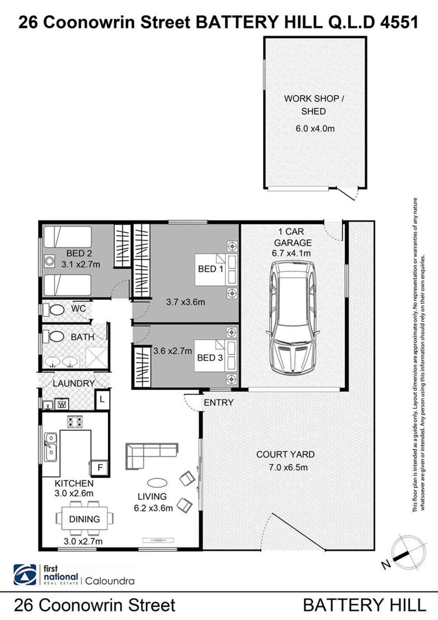 Floorplan of Homely house listing, 26 Coonowrin Street, Battery Hill QLD 4551