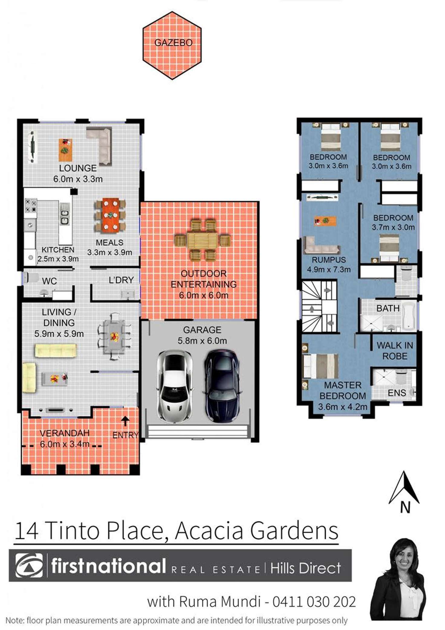 Floorplan of Homely house listing, 14 Tinto Place, Acacia Gardens NSW 2763
