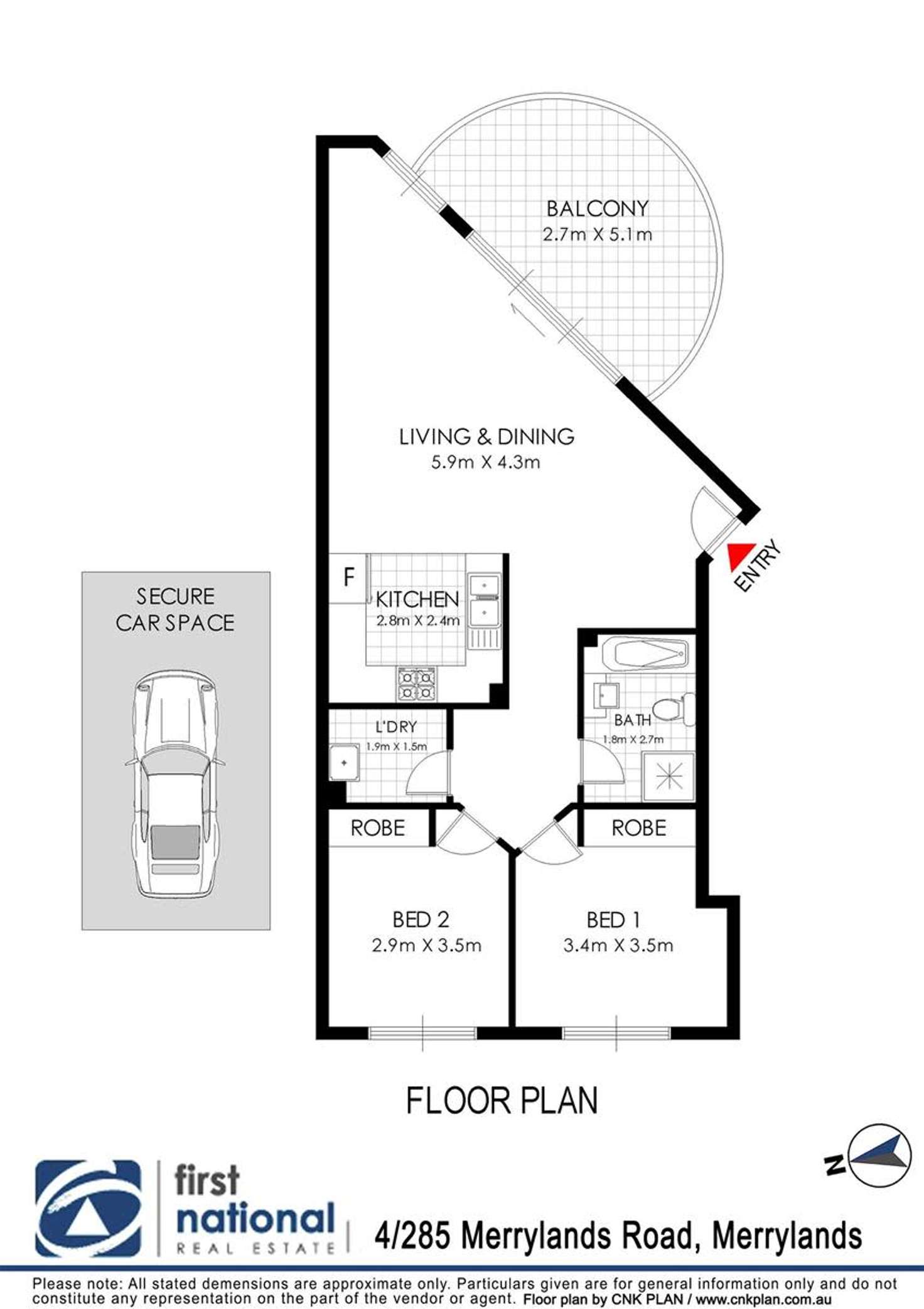 Floorplan of Homely apartment listing, 4/285 Merylands Road, Merrylands NSW 2160