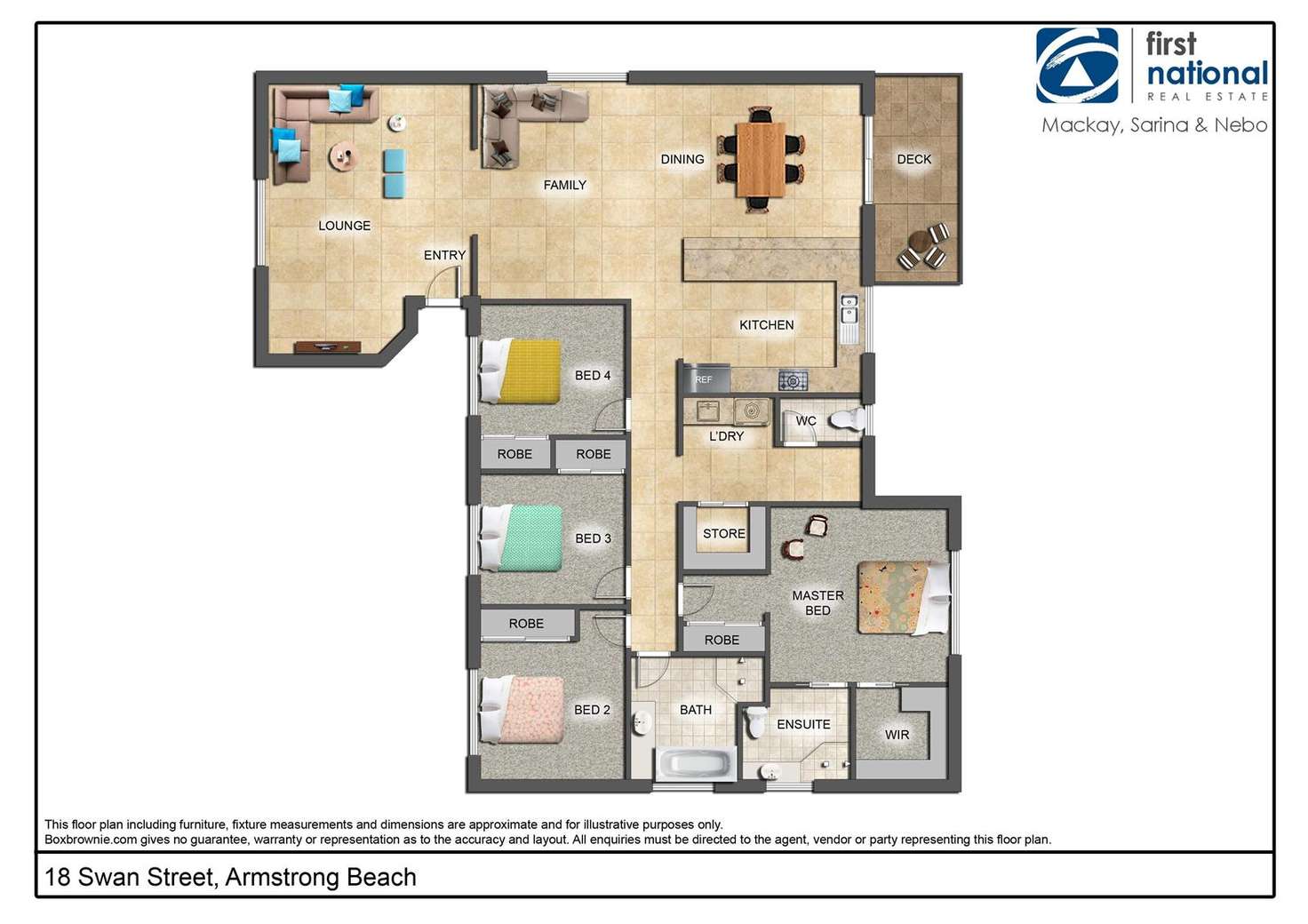 Floorplan of Homely house listing, 18 Swan Street, Armstrong Beach QLD 4737