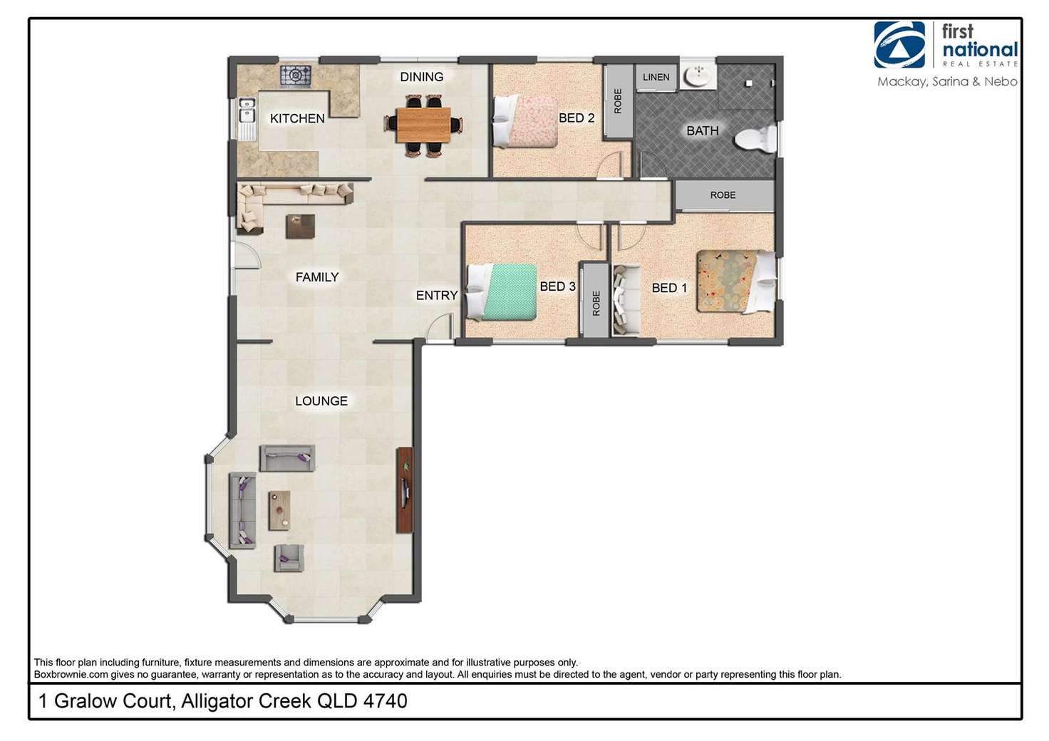 Floorplan of Homely house listing, 1 Gralow  Court, Alligator Creek QLD 4740