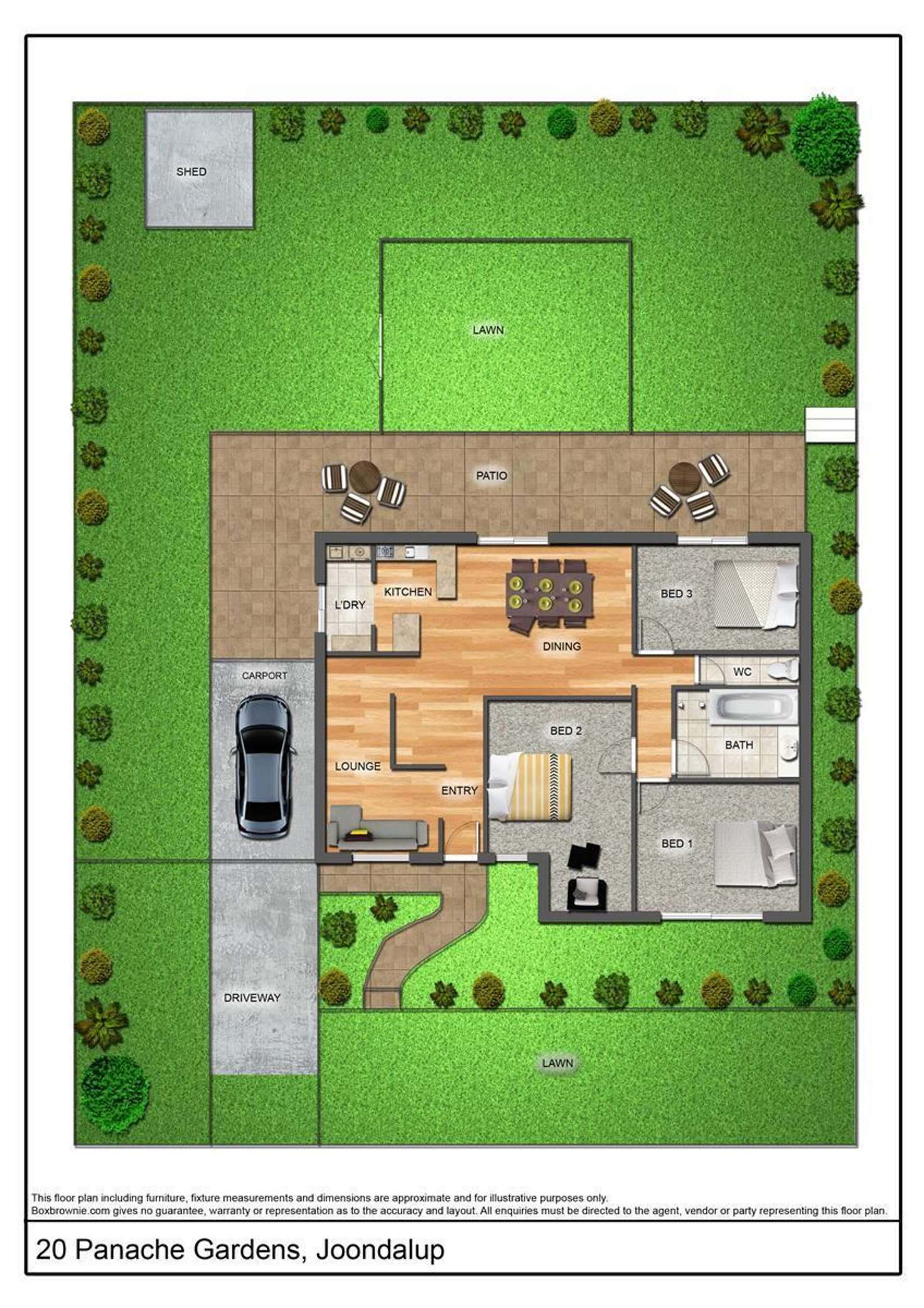 Floorplan of Homely house listing, 20 Panache Gardens, Joondalup WA 6027