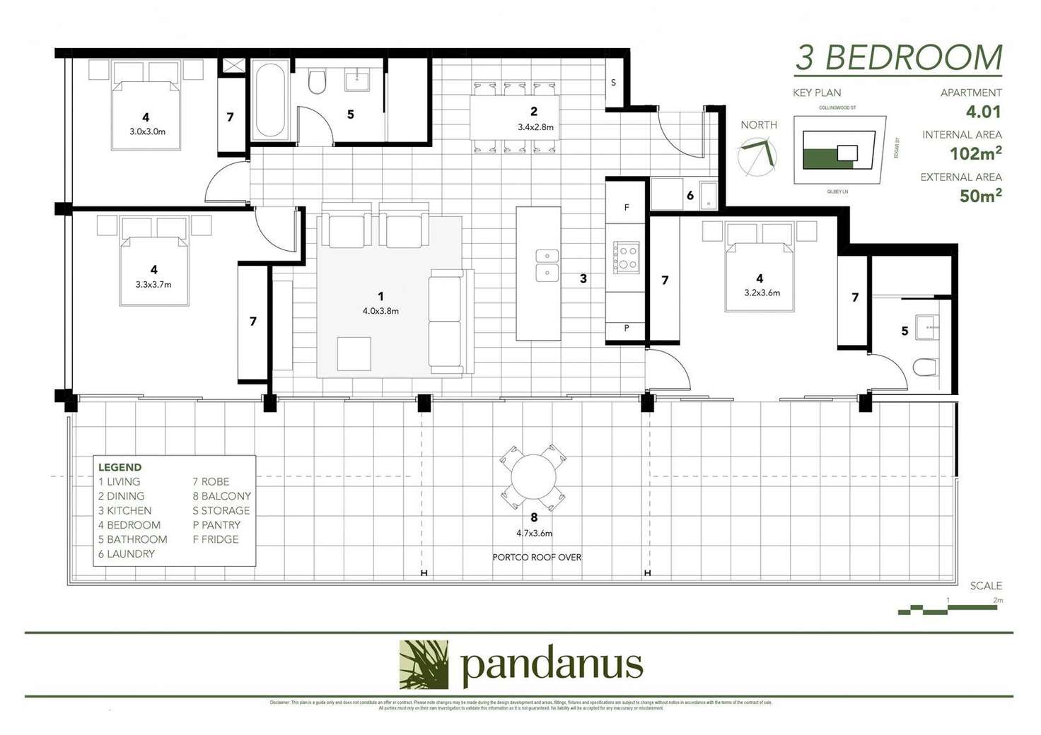 Floorplan of Homely apartment listing, Pandanus, 4.01/7 Edgar Street, Coffs Harbour NSW 2450