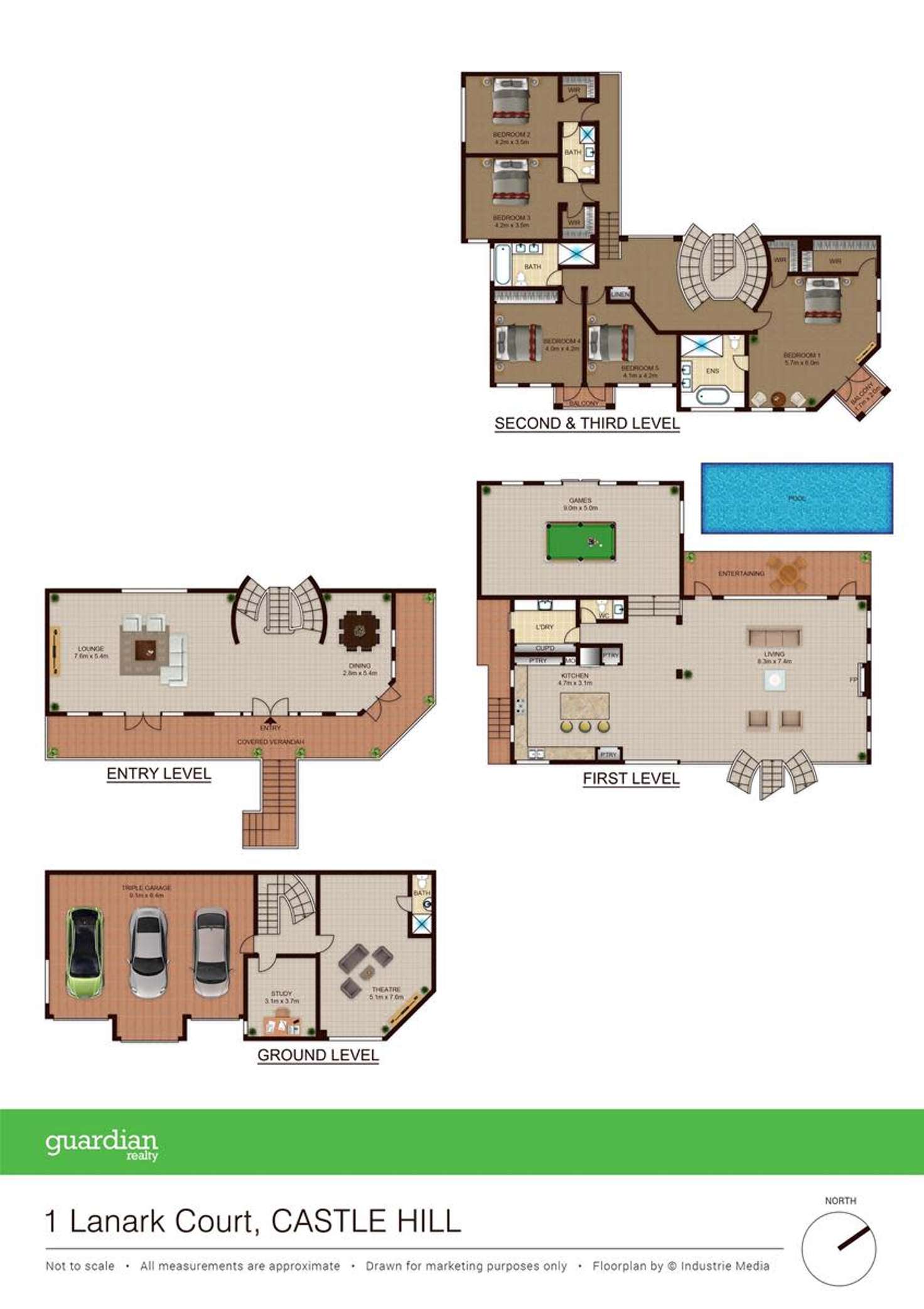 Floorplan of Homely house listing, 1 Lanark Court, Castle Hill NSW 2154