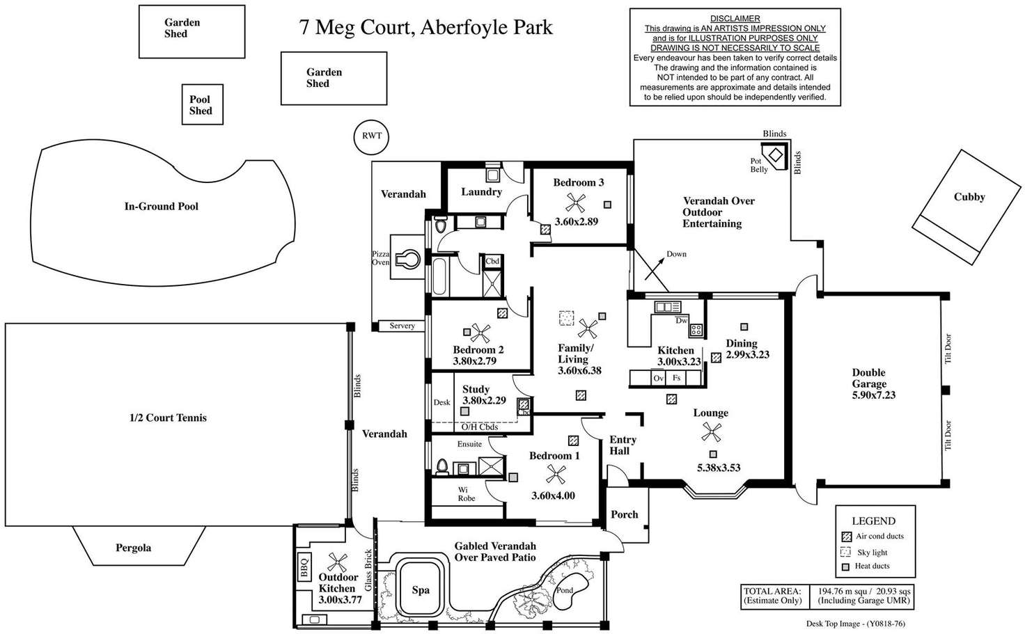 Floorplan of Homely house listing, 7 Meg Court, Aberfoyle Park SA 5159