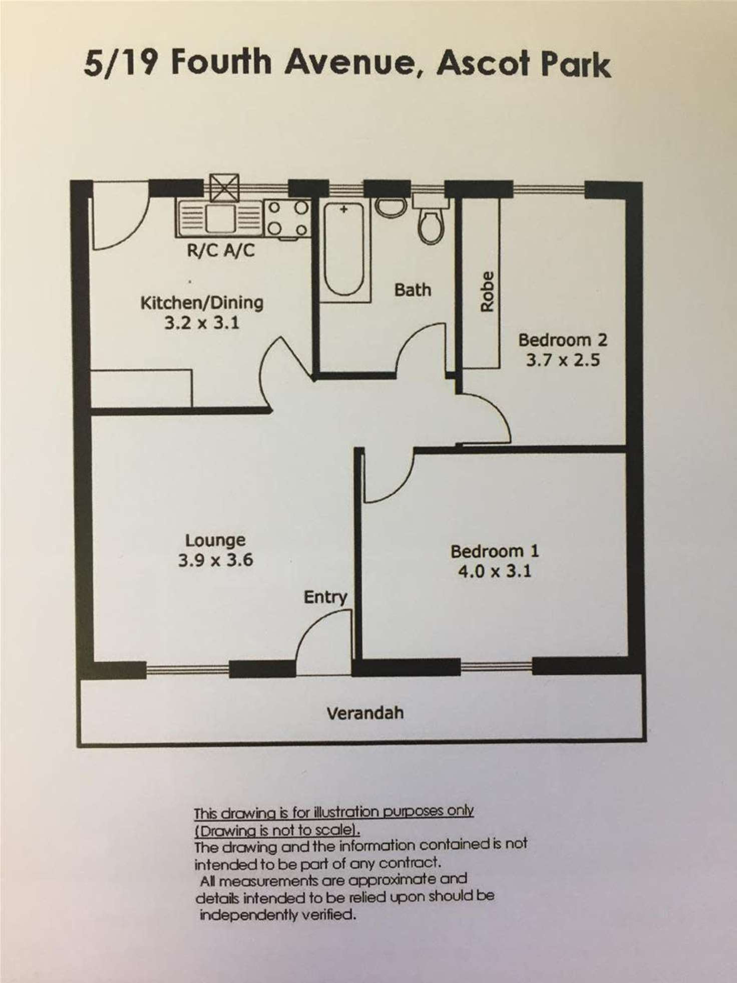 Floorplan of Homely apartment listing, 5/19 Fourth Avenue, Ascot Park SA 5043