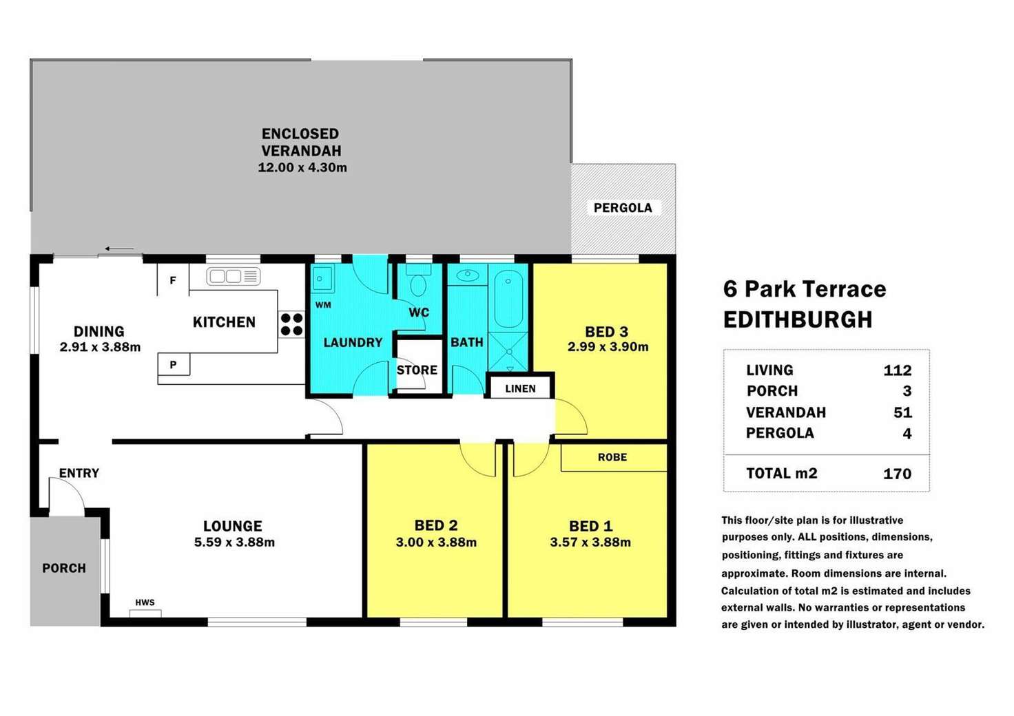 Floorplan of Homely house listing, 6 Park Terrace, Edithburgh SA 5583