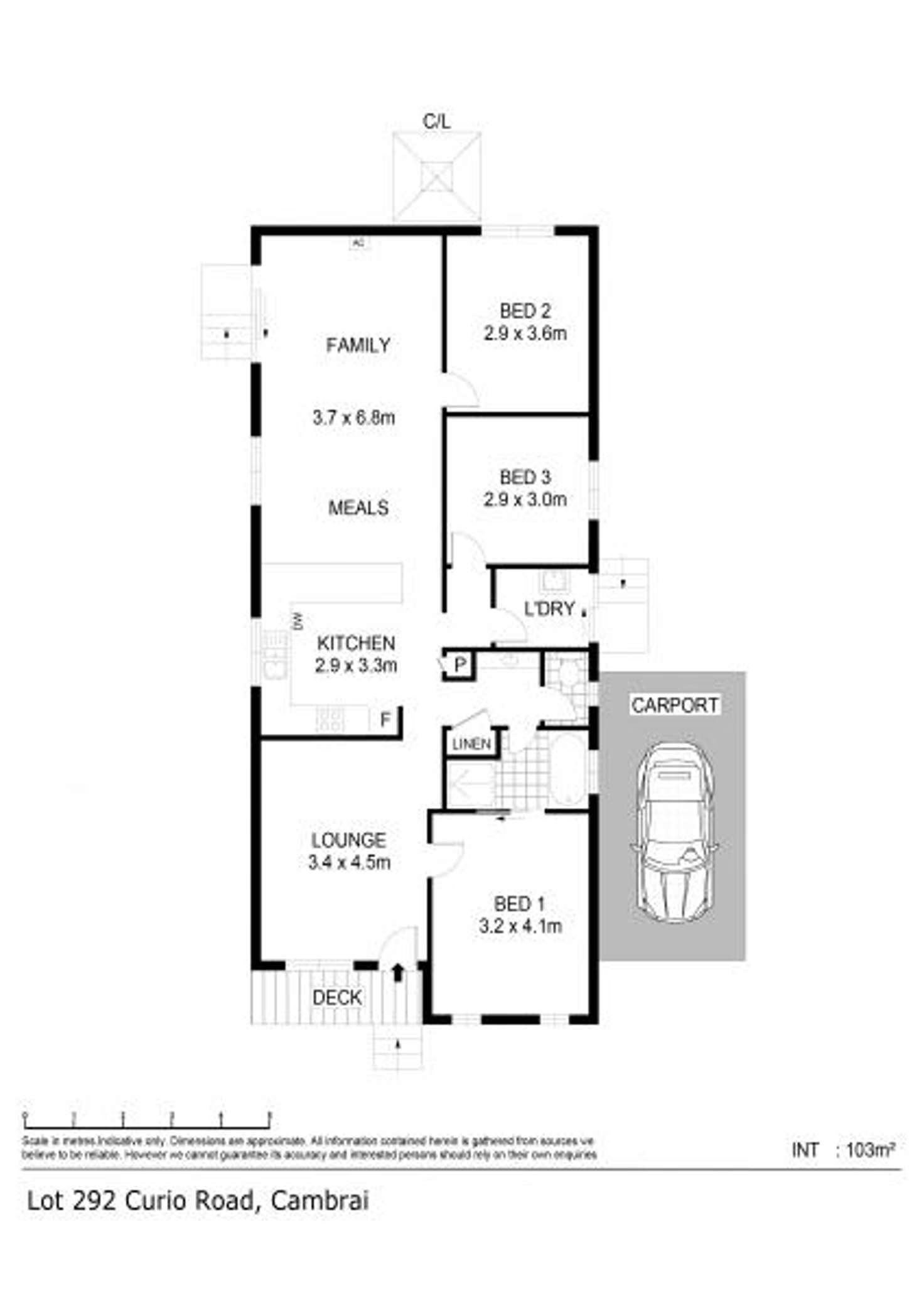 Floorplan of Homely house listing, 292 Curio Road, Cambrai SA 5353