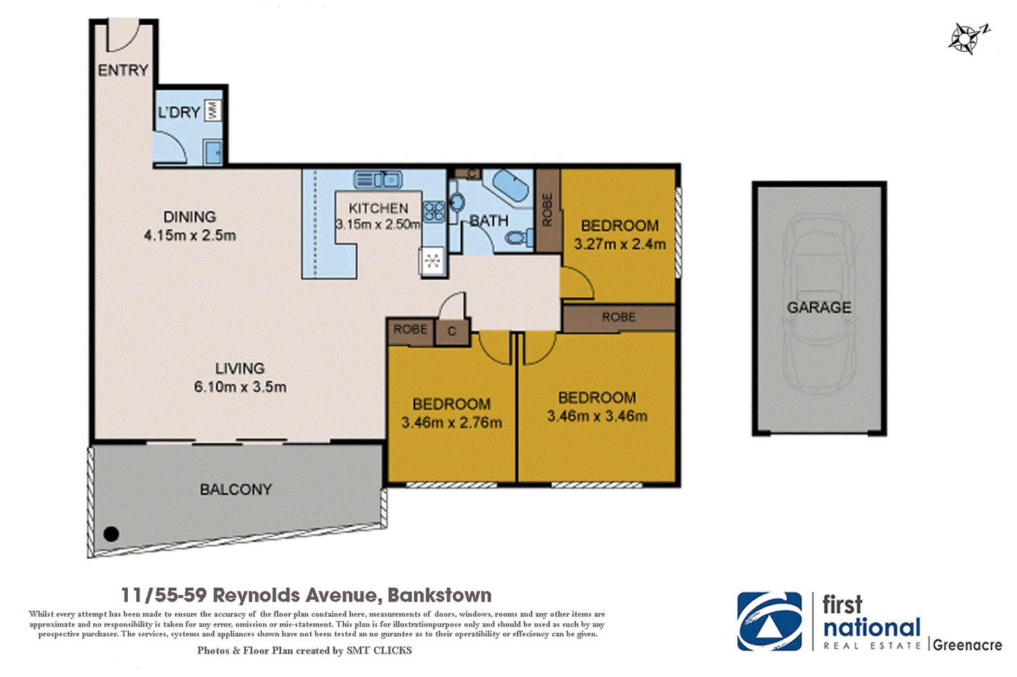 Floorplan of Homely apartment listing, 11/55-59 Reynolds Avenue, Bankstown NSW 2200