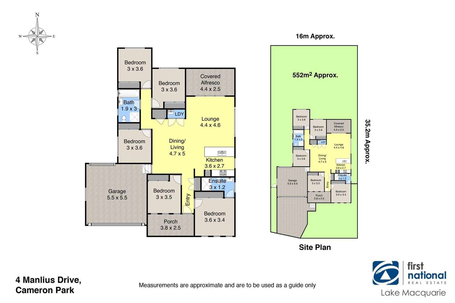 Floorplan of Homely house listing, 4 Manlius Drive, Cameron Park NSW 2285