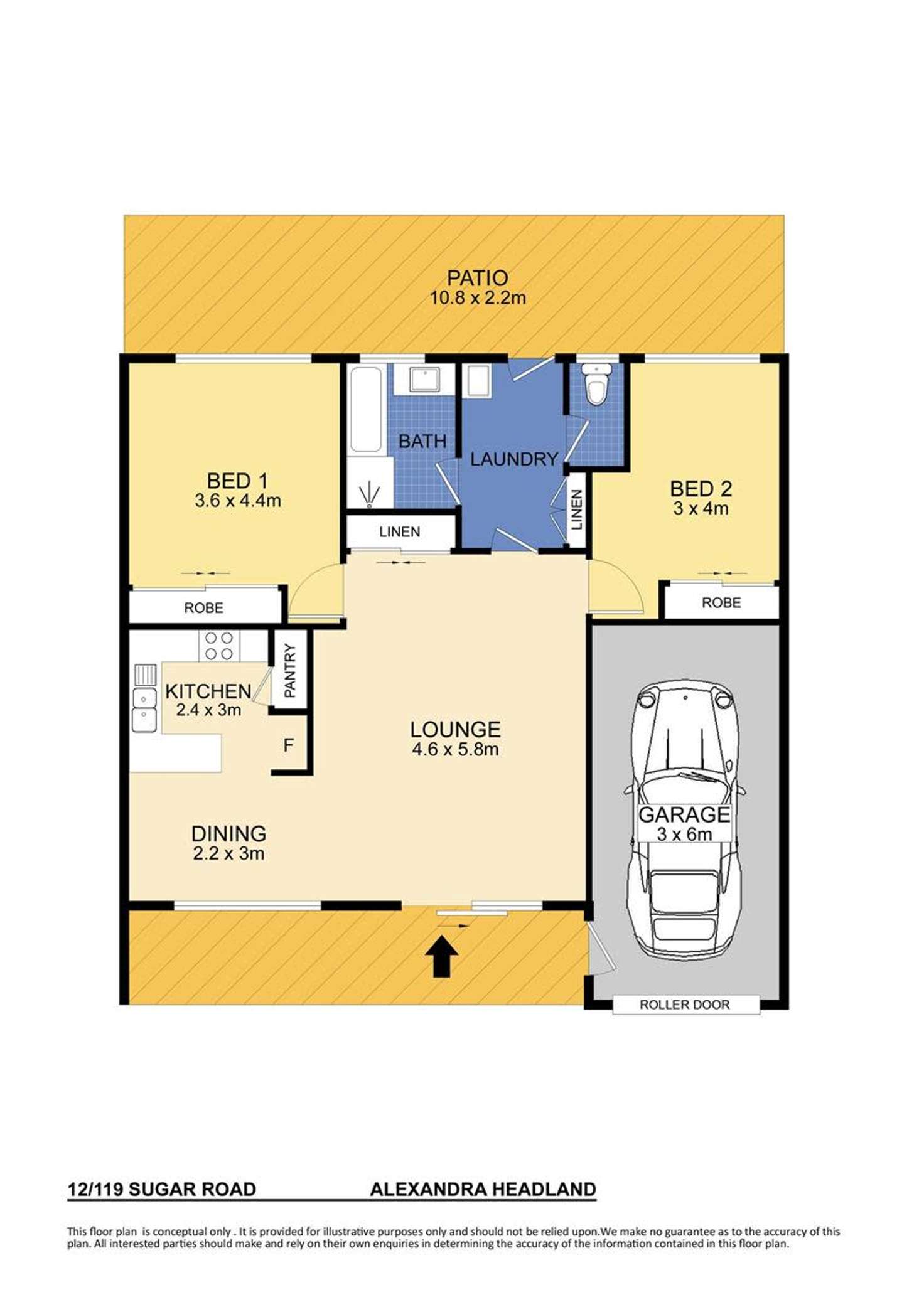 Floorplan of Homely unit listing, 12/119 Sugar Road, Alexandra Headland QLD 4572