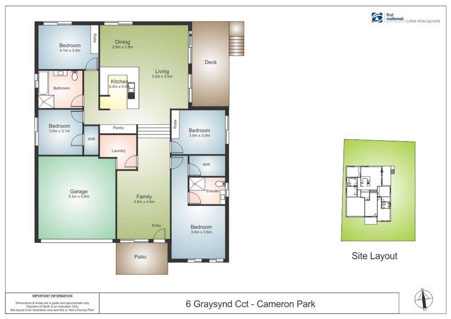 Floorplan of Homely house listing, 6 Graysynd Circuit, Cameron Park NSW 2285