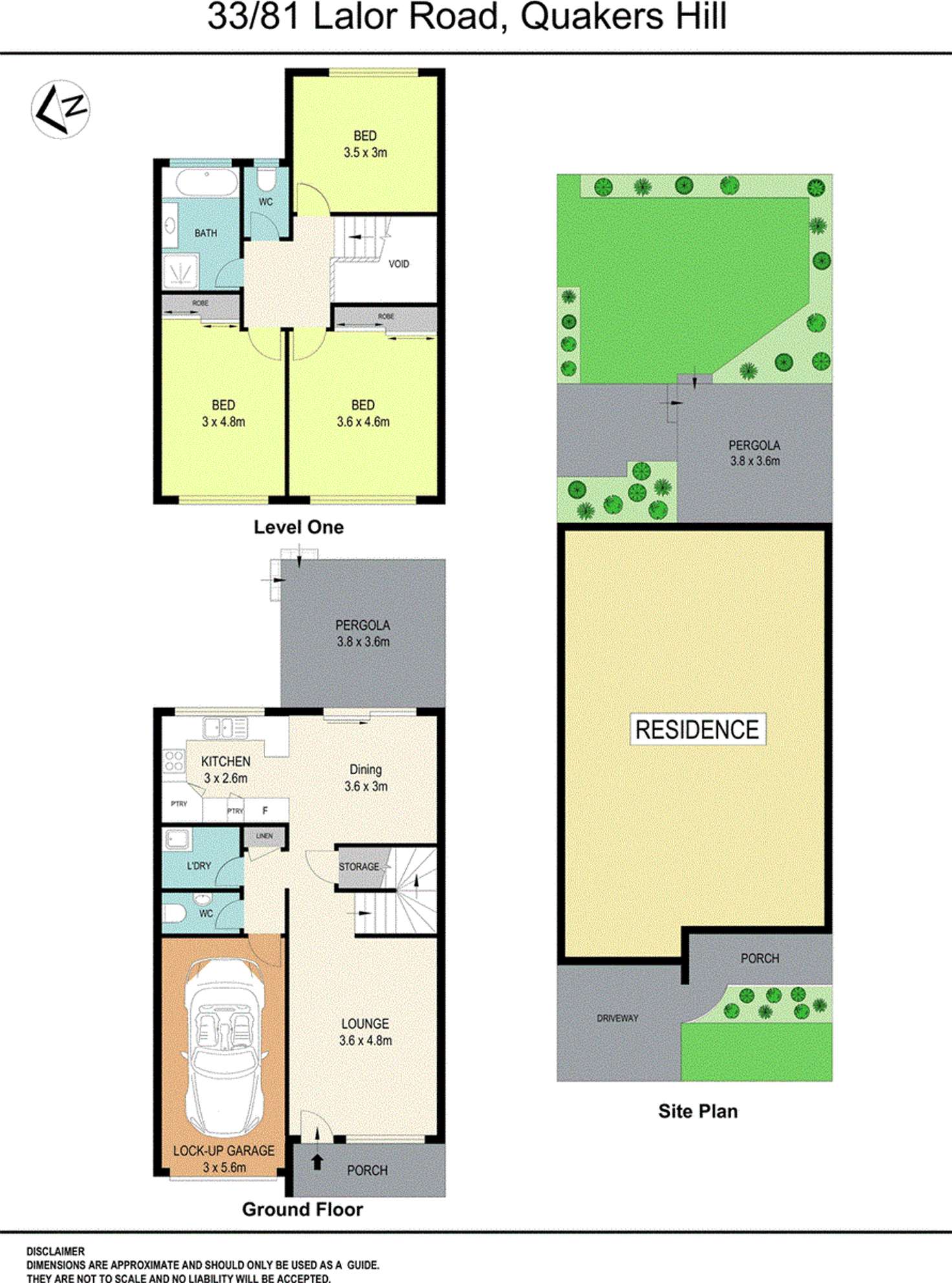 Floorplan of Homely townhouse listing, 33/81 Lalor Road, Quakers Hill NSW 2763
