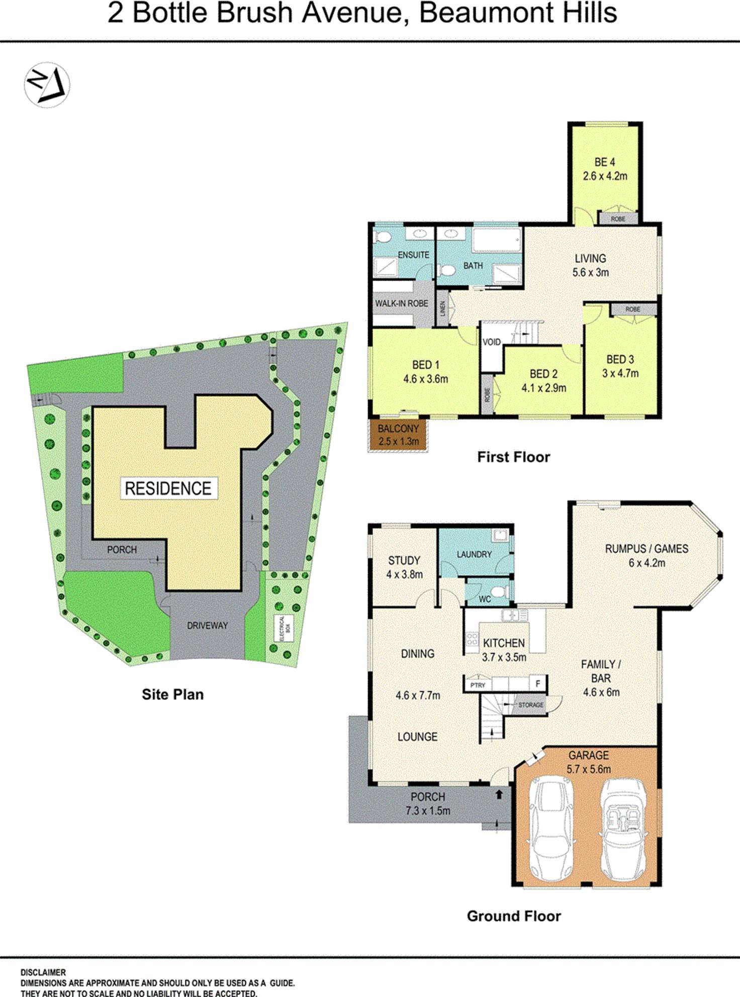 Floorplan of Homely house listing, 2 Bottle Brush Avenue, Beaumont Hills NSW 2155