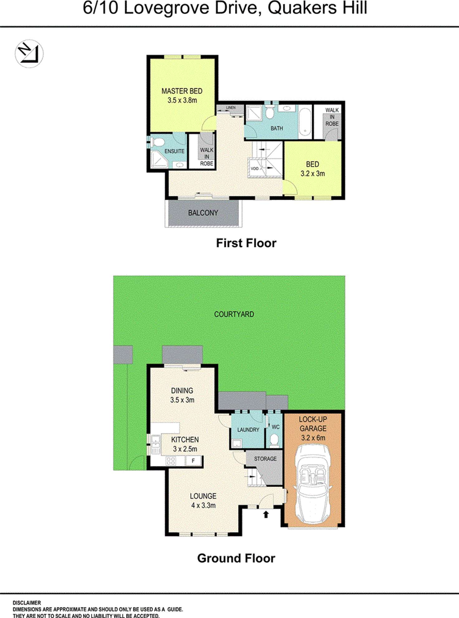 Floorplan of Homely townhouse listing, 6/10 Lovegrove Drive, Quakers Hill NSW 2763