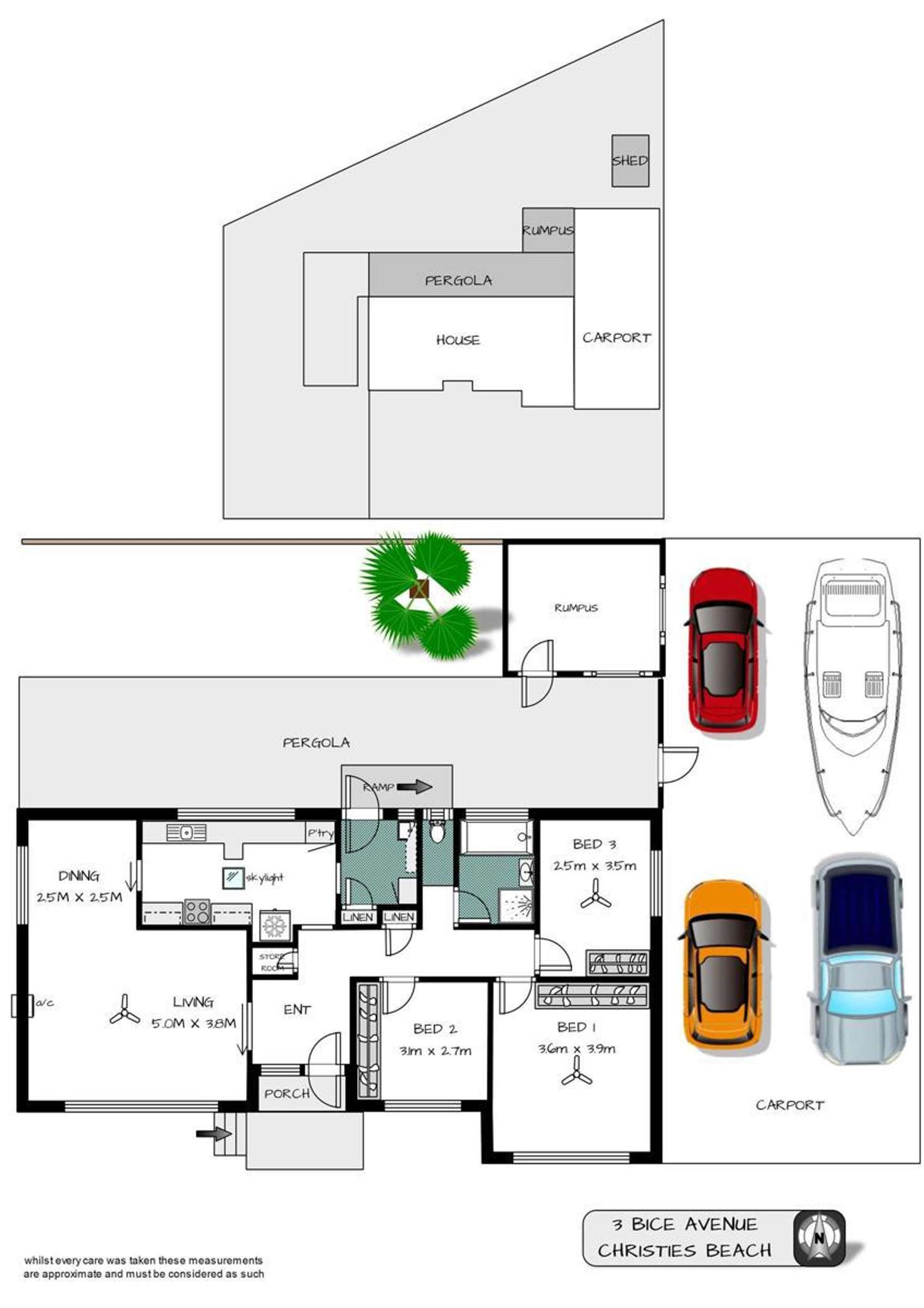 Floorplan of Homely house listing, 3 Bice Avenue, Christies Beach SA 5165