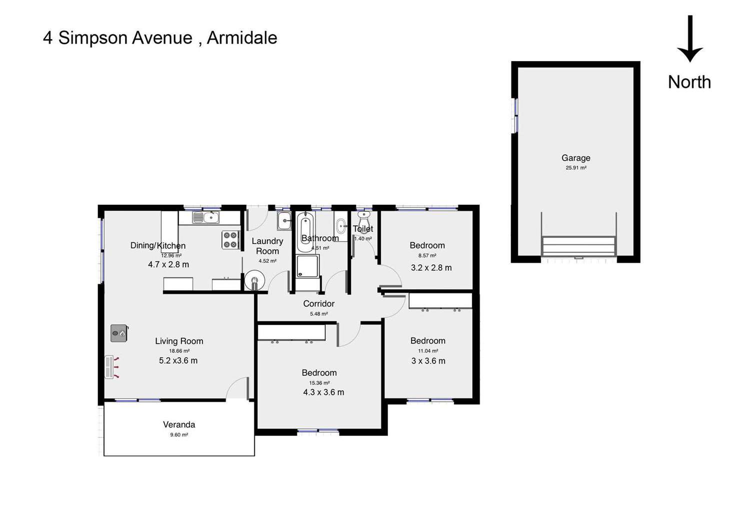 Floorplan of Homely house listing, 4 Simpson  Avenue, Armidale NSW 2350
