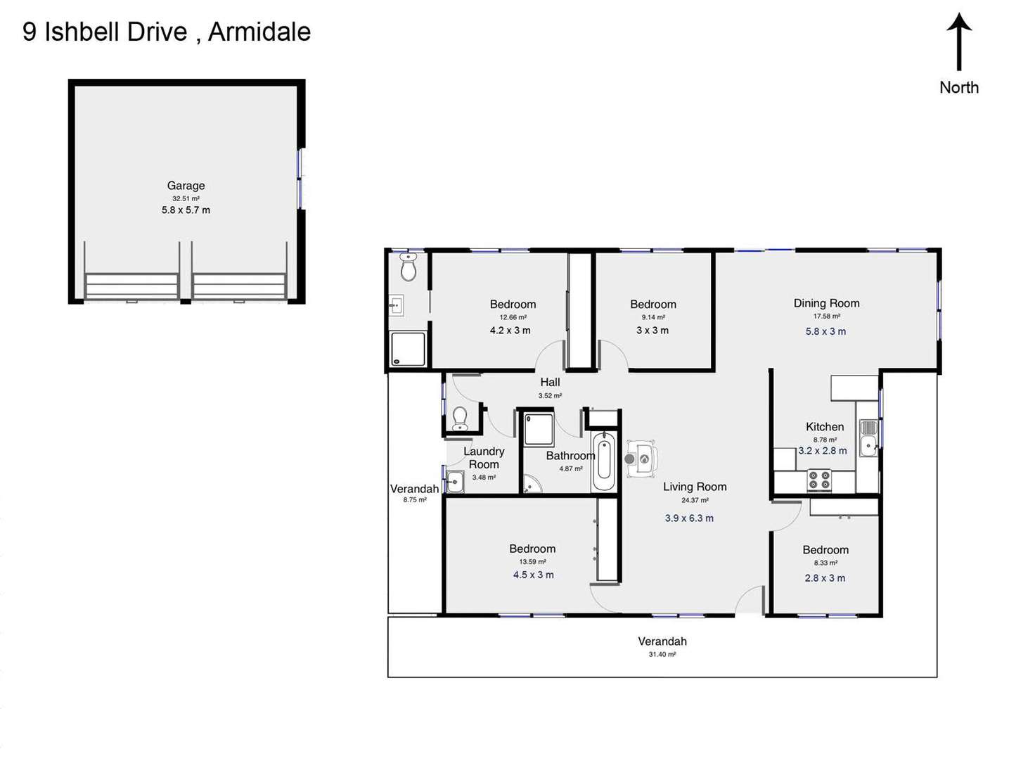 Floorplan of Homely house listing, 9 Ishbell Drive, Armidale NSW 2350