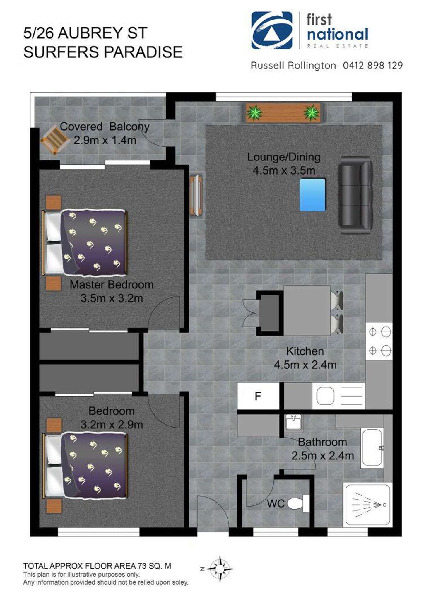 Floorplan of Homely apartment listing, 26 Aubrey Street, Surfers Paradise QLD 4217
