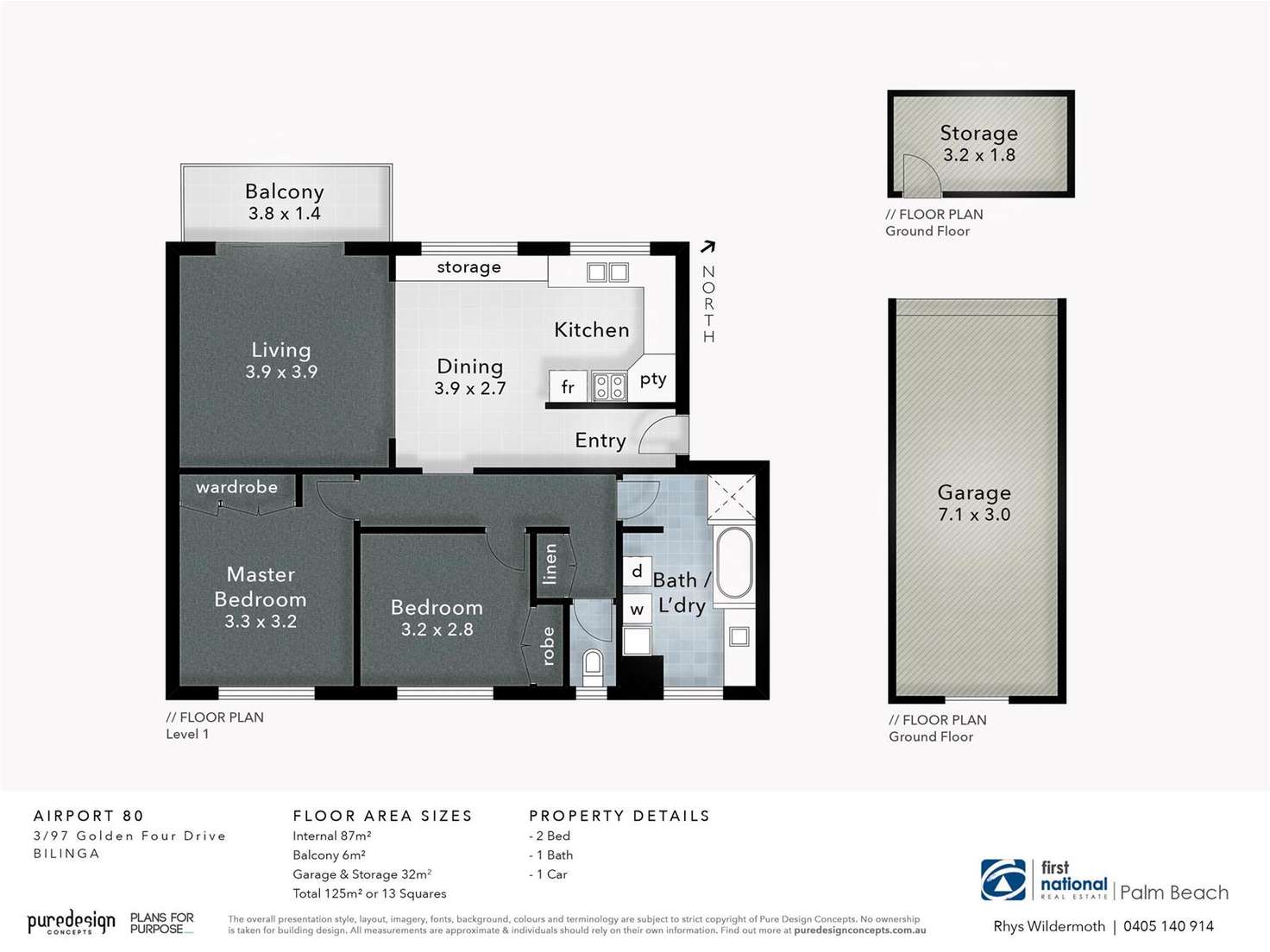 Floorplan of Homely unit listing, 3/97 Golden Four Drive, Bilinga QLD 4225