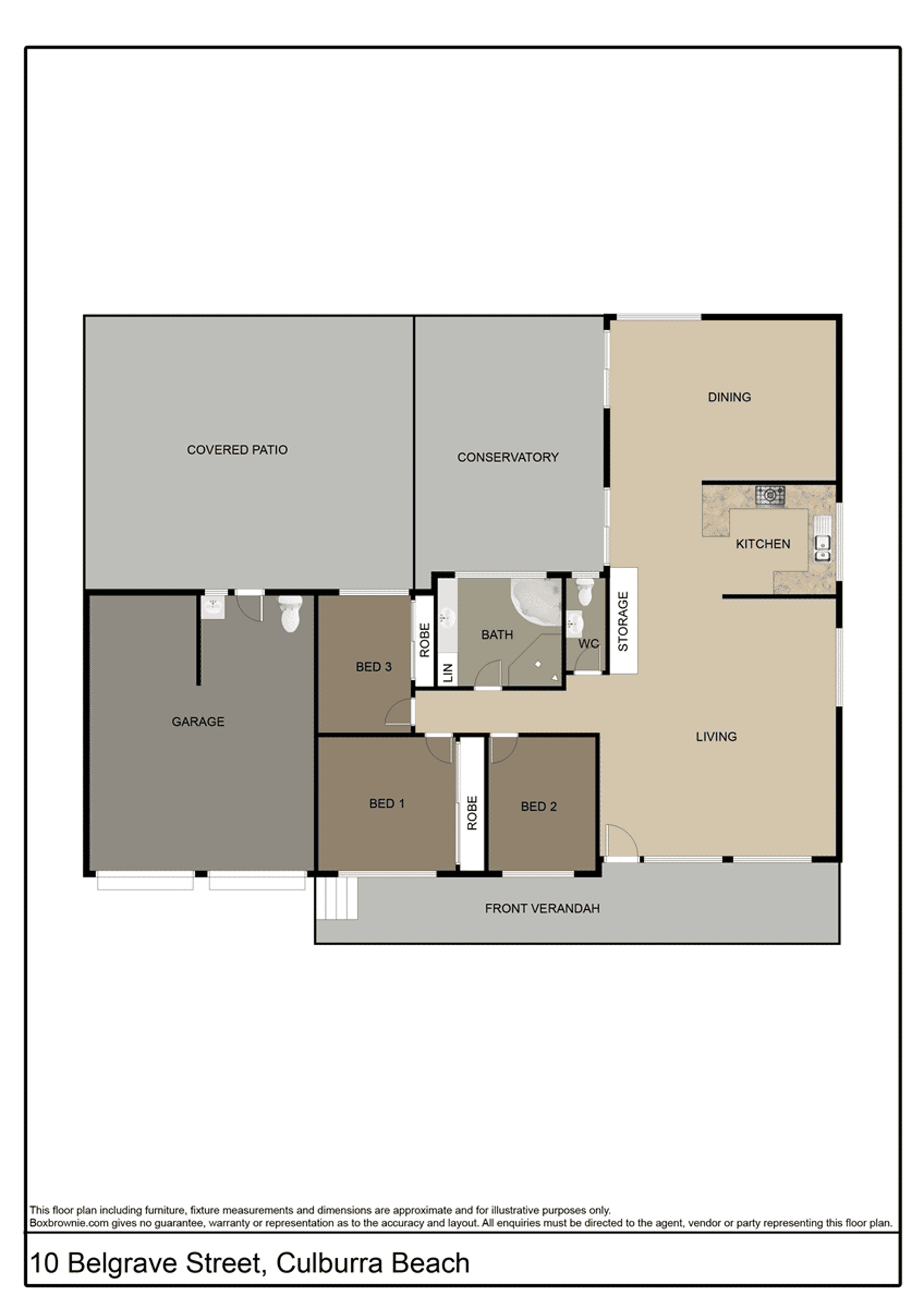Floorplan of Homely house listing, 10 Belgrave Street, Culburra Beach NSW 2540