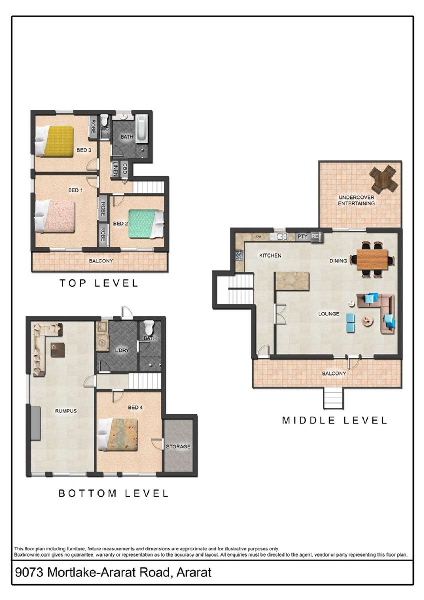 Floorplan of Homely house listing, 9073 Mortlake Ararat Road, Ararat VIC 3377