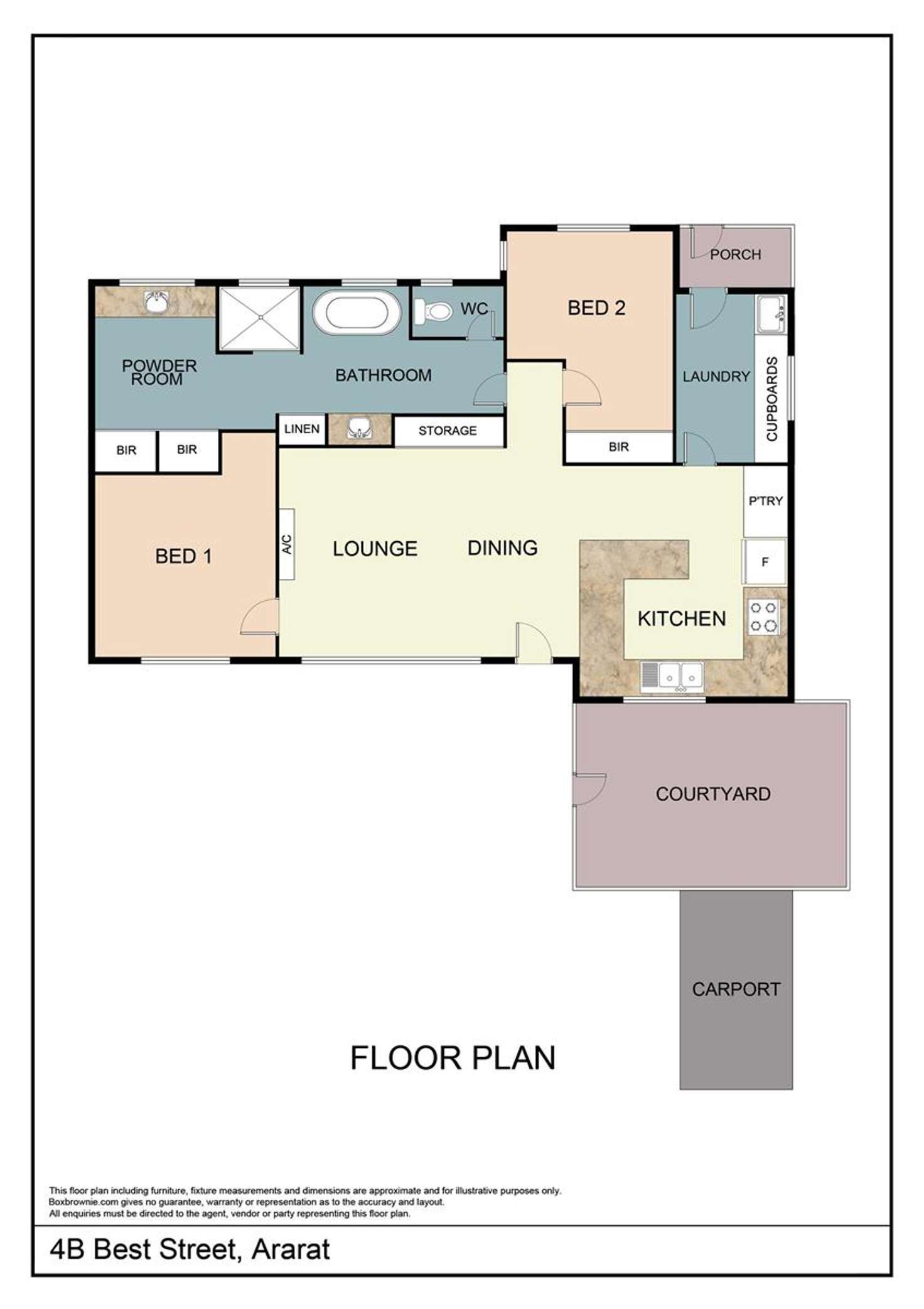 Floorplan of Homely townhouse listing, 4B Best Street, Ararat VIC 3377