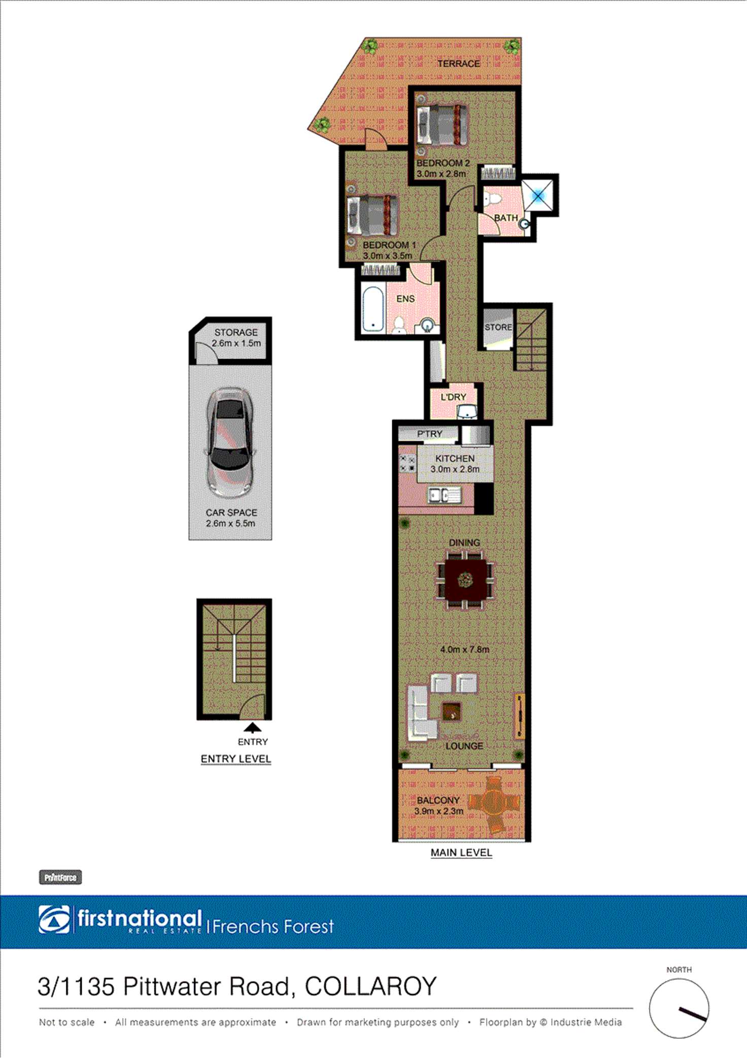 Floorplan of Homely apartment listing, 3/1135 Pittwater Road, Collaroy NSW 2097