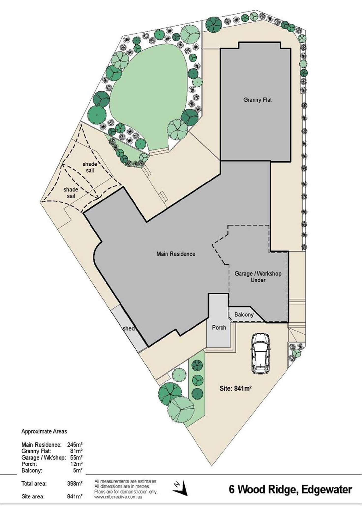 Floorplan of Homely house listing, 6 Wood Ridge, Edgewater WA 6027