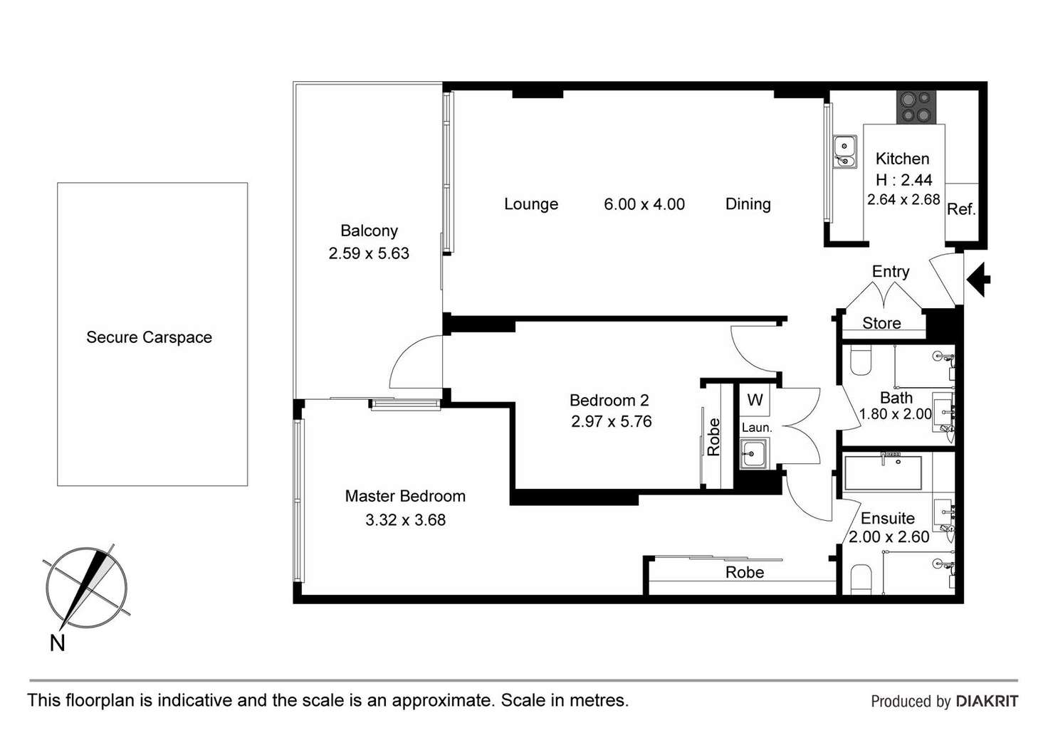Floorplan of Homely apartment listing, Unit 205/11 Railway Street, Chatswood NSW 2067