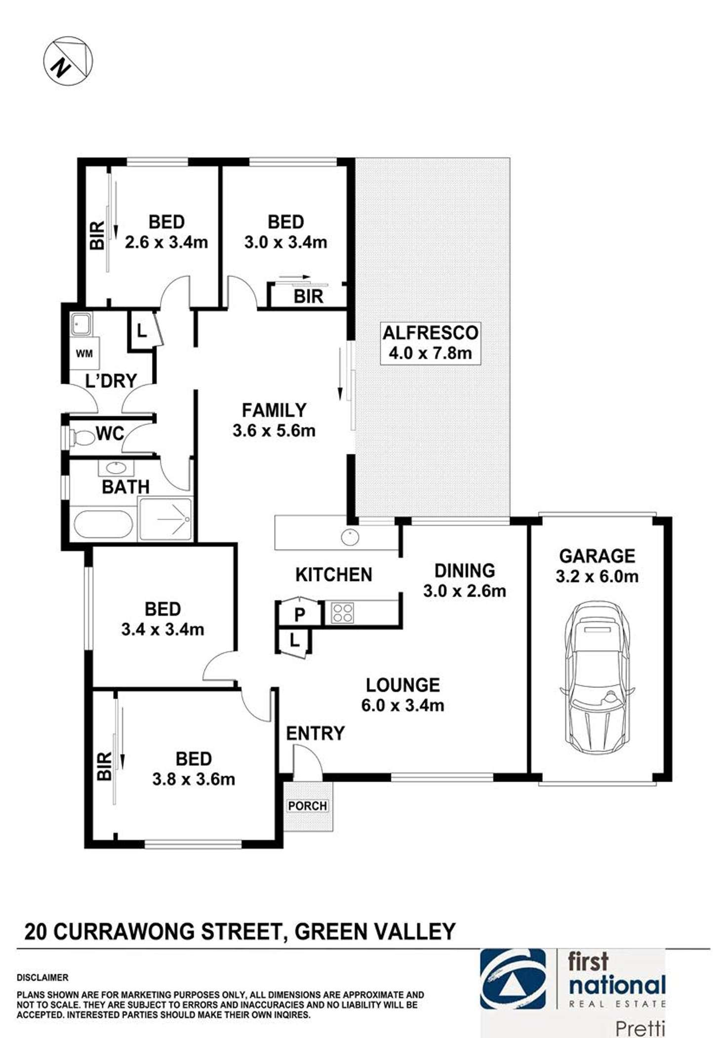 Floorplan of Homely house listing, 20 Currawong Street, Green Valley NSW 2168