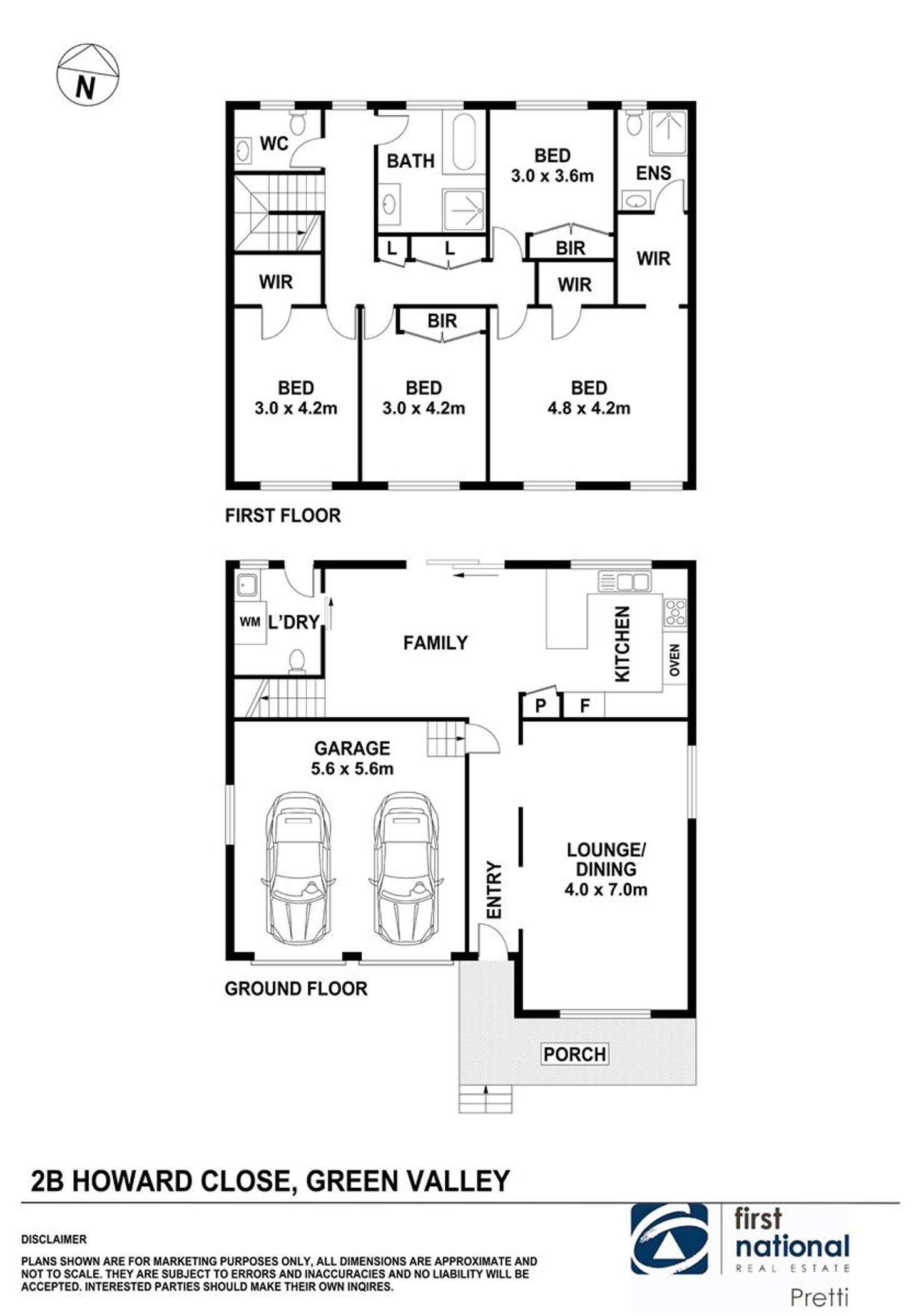 Floorplan of Homely house listing, 2B Howard Close, Green Valley NSW 2168