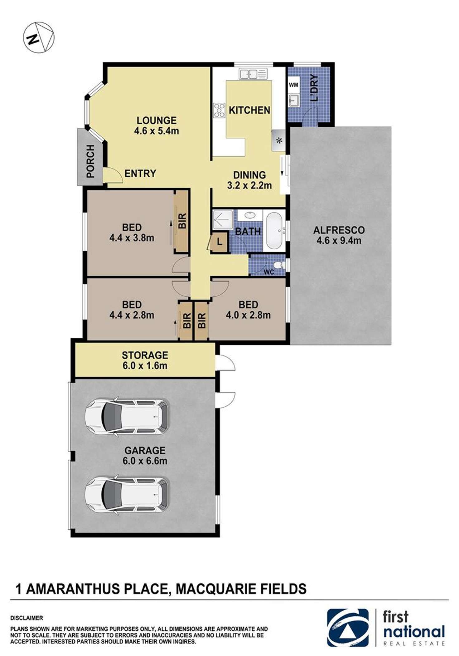 Floorplan of Homely house listing, 1 Amaranthus Place, Macquarie Fields NSW 2564