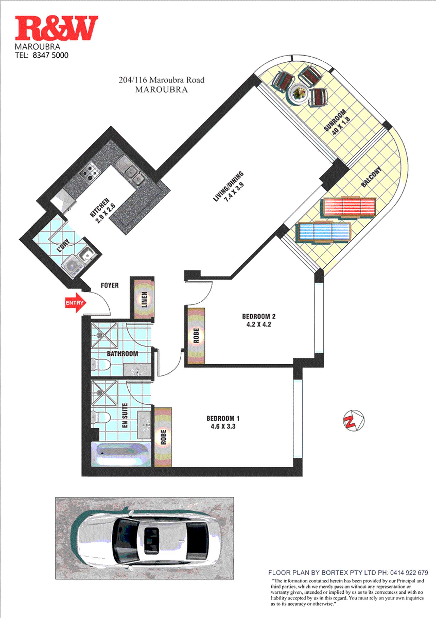 Floorplan of Homely apartment listing, 204/116 Maroubra Road, Maroubra NSW 2035