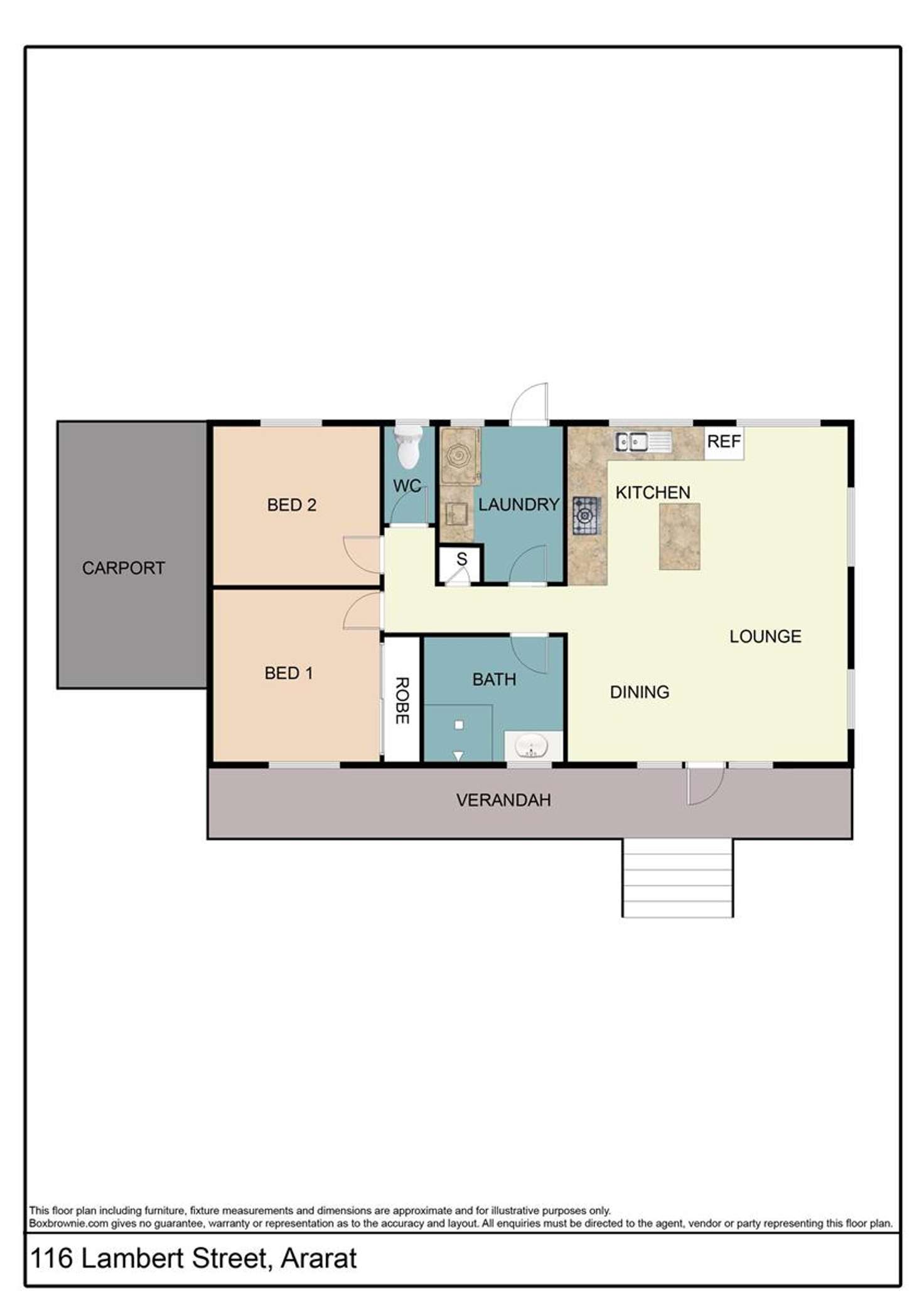 Floorplan of Homely house listing, 116 Lambert Street Rear, Ararat VIC 3377