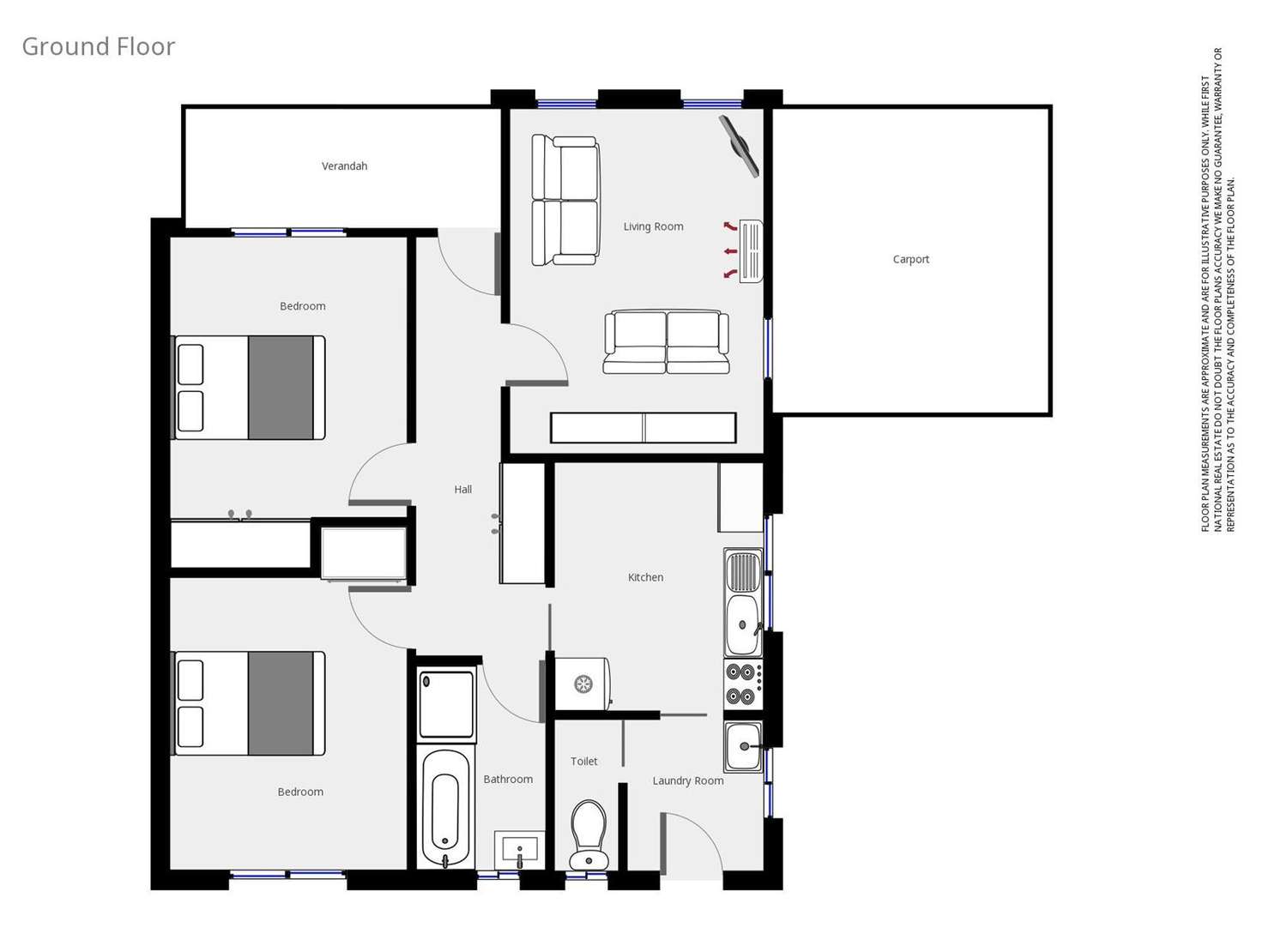 Floorplan of Homely apartment listing, 5/64 Finch Street, Beechworth VIC 3747