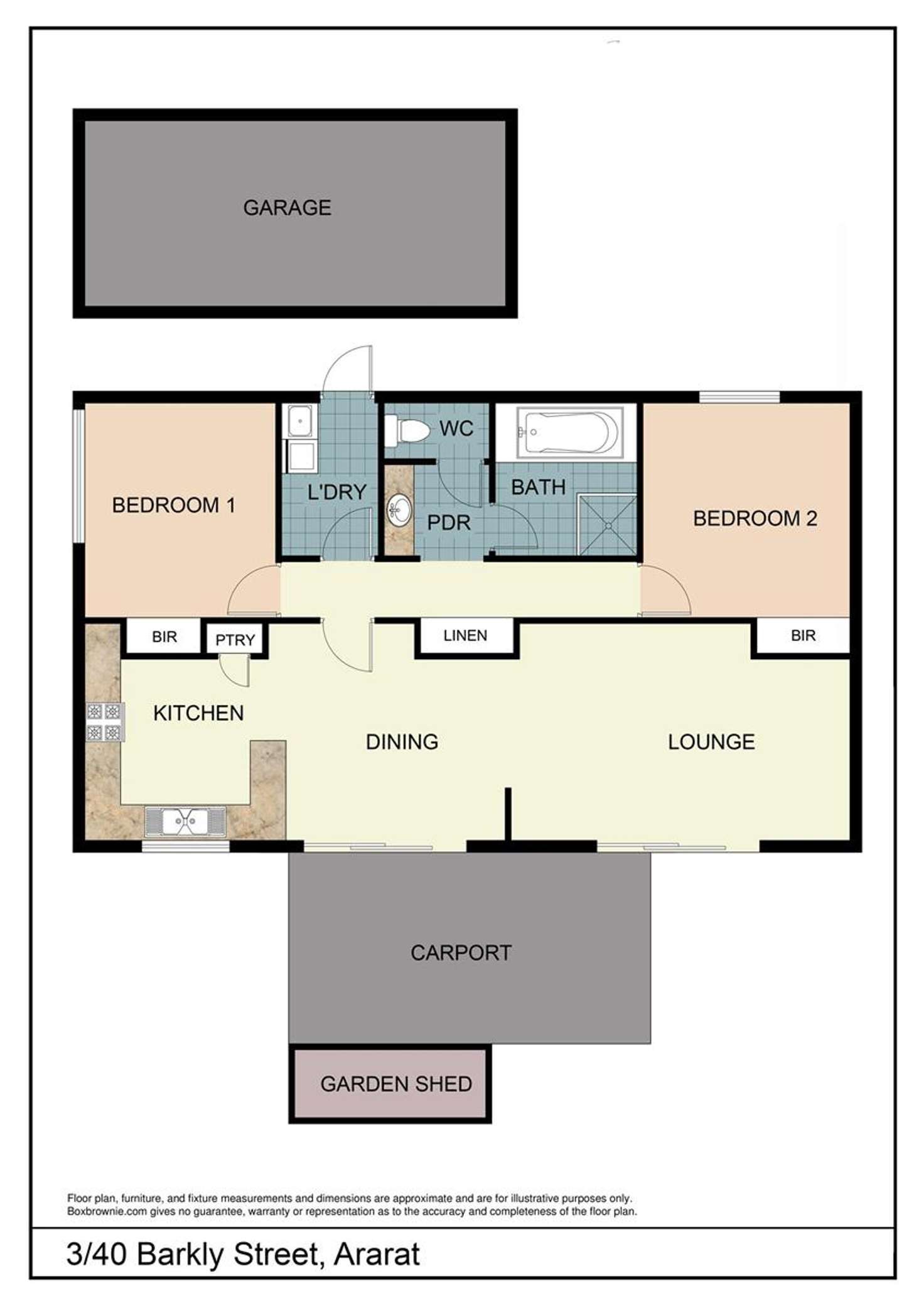 Floorplan of Homely apartment listing, 3/40 Barkly Street, Ararat VIC 3377