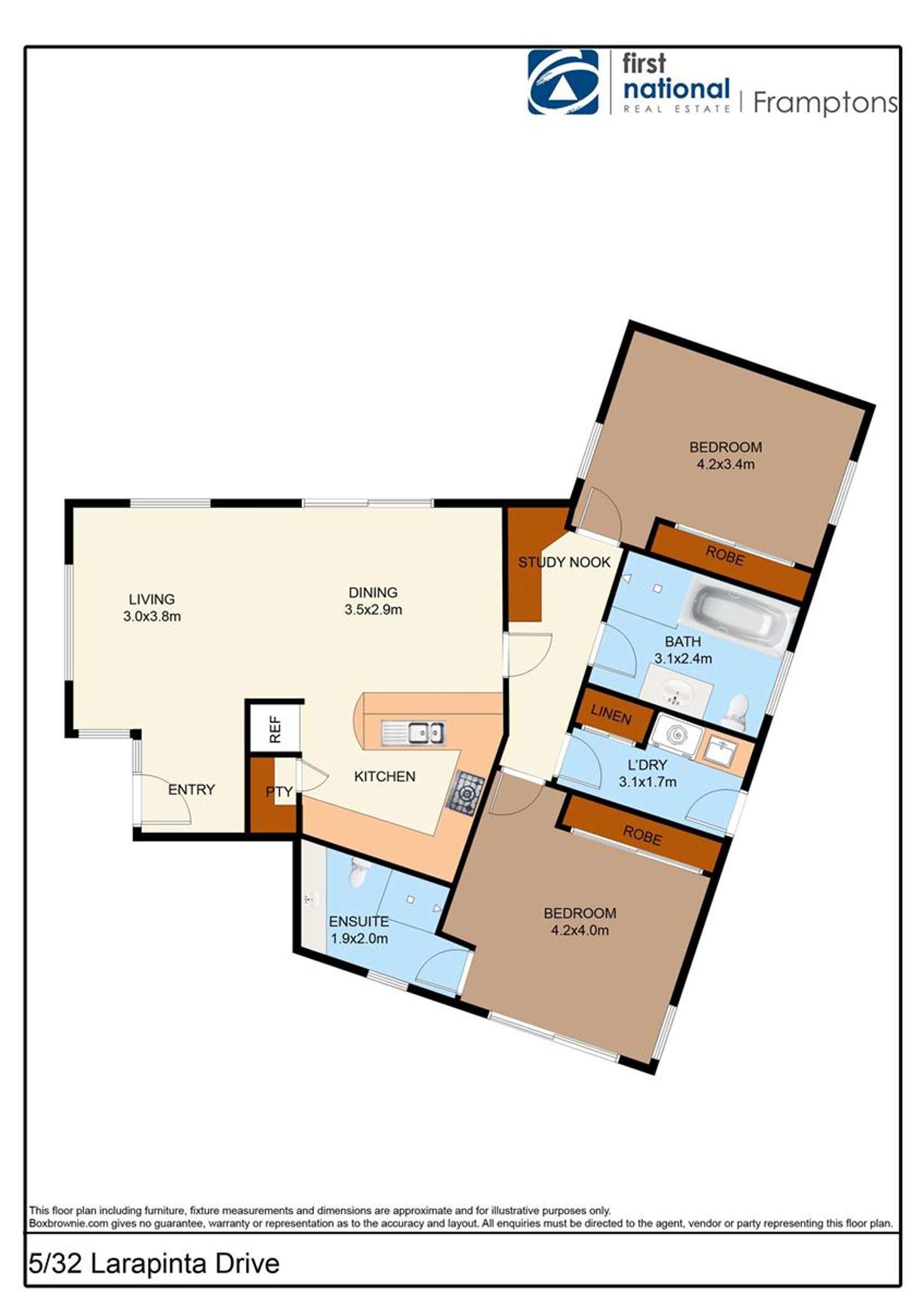 Floorplan of Homely unit listing, 5/32 Larapinta Drive, Araluen NT 870