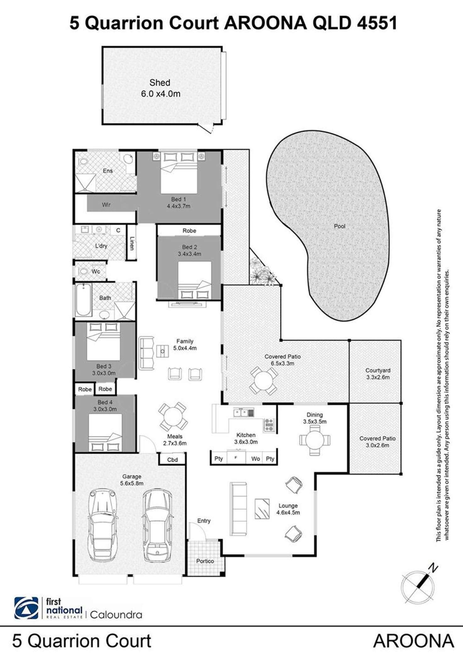 Floorplan of Homely house listing, 5 Quarrion Crt, Aroona QLD 4551