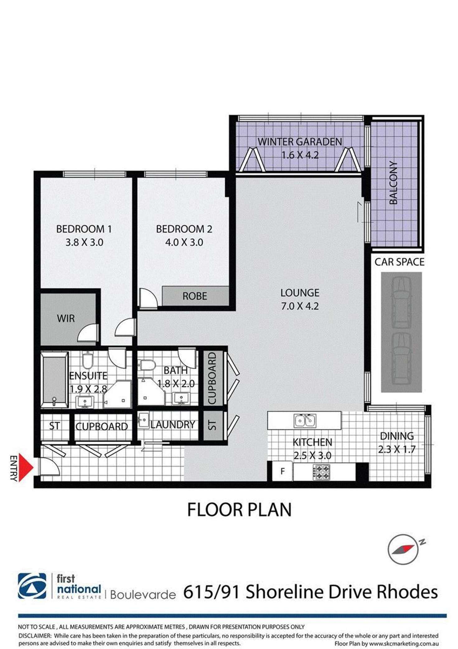 Floorplan of Homely apartment listing, 615/91 Shoreline Drive, Rhodes NSW 2138