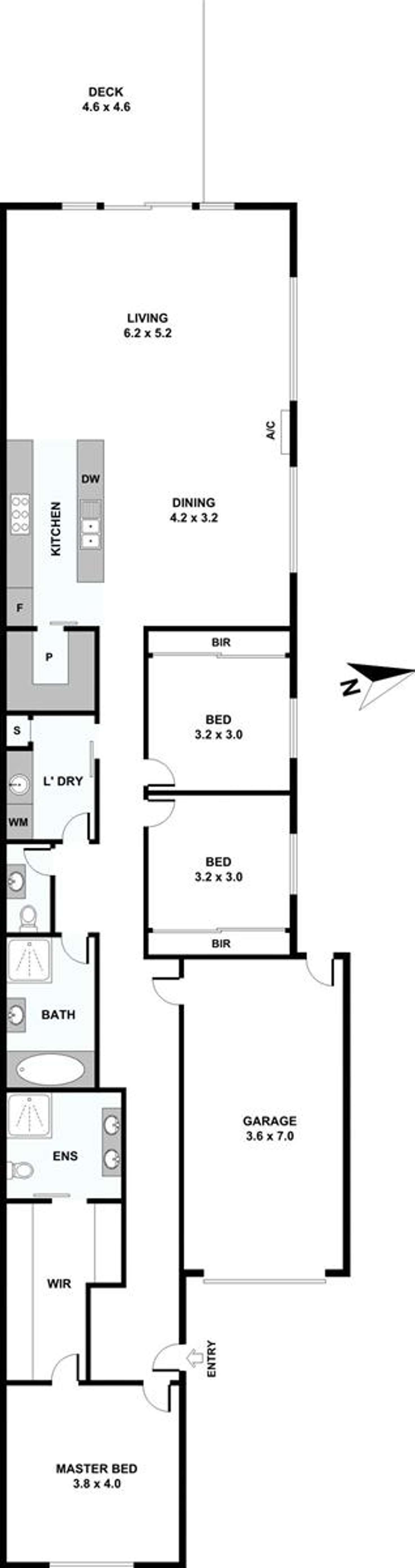 Floorplan of Homely townhouse listing, 49A Rosala Avenue, Altona North VIC 3025