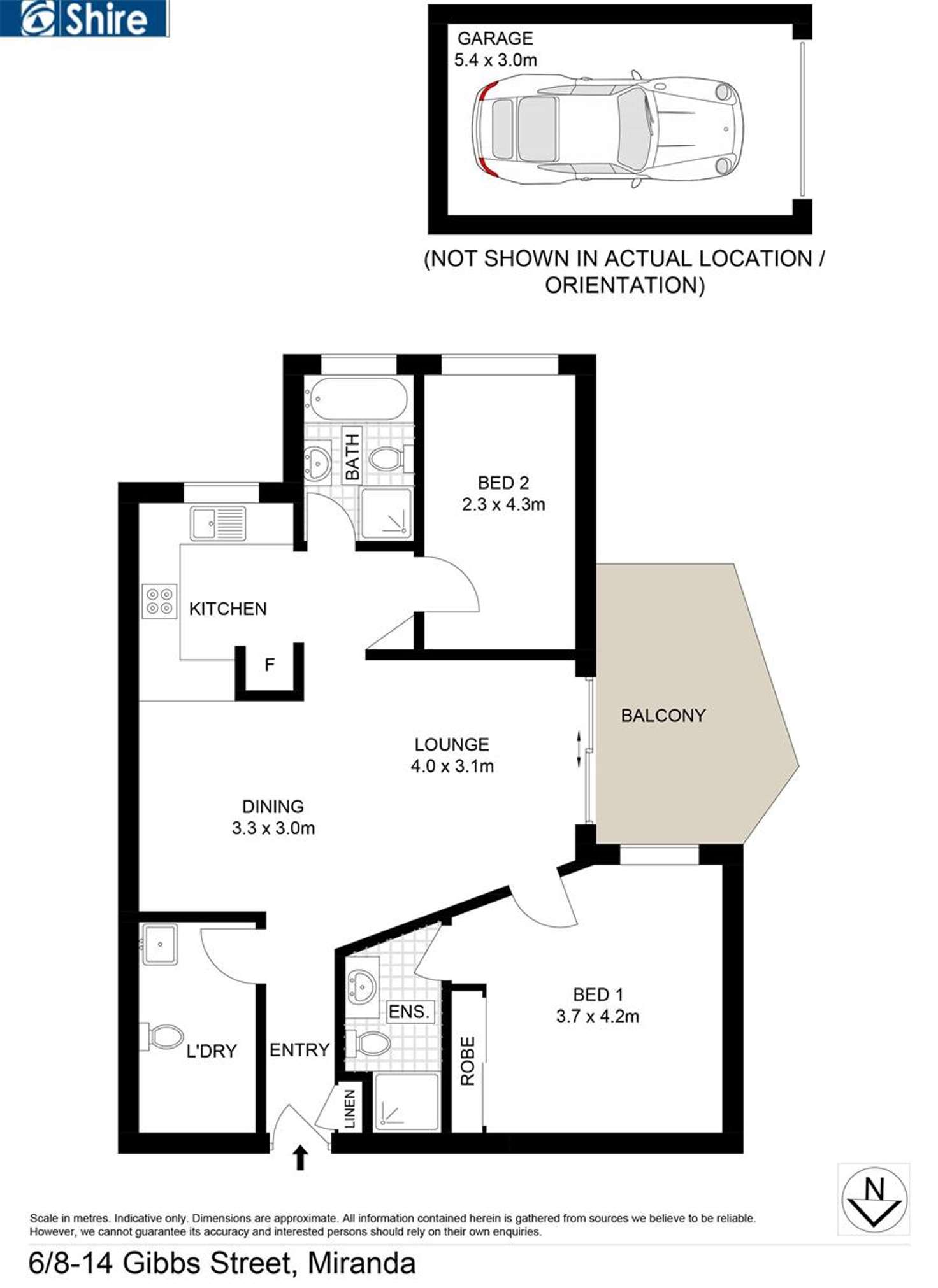 Floorplan of Homely apartment listing, 6/8-14 Gibbs Street, Miranda NSW 2228