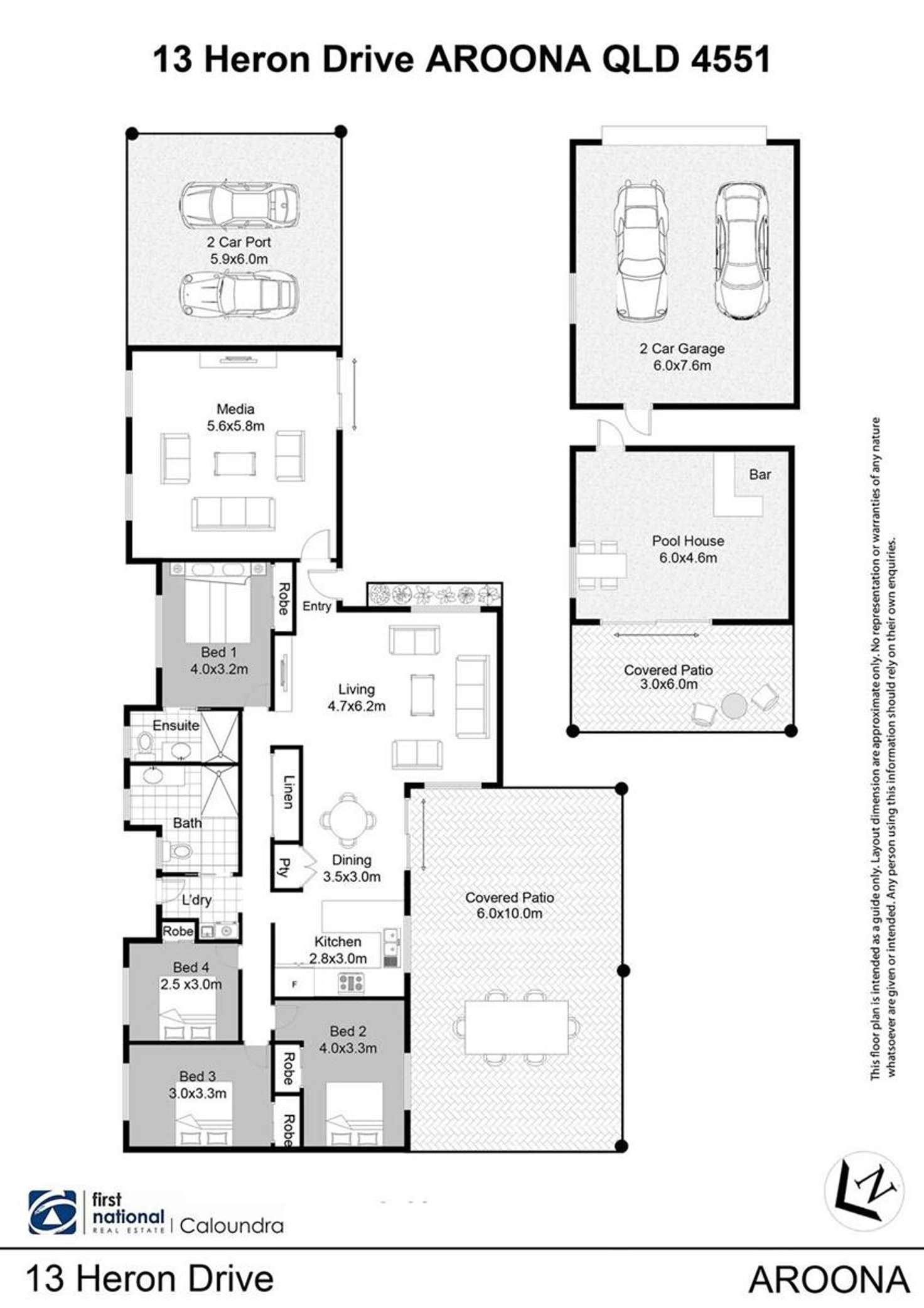 Floorplan of Homely house listing, 13 Heron Drive, Aroona QLD 4551