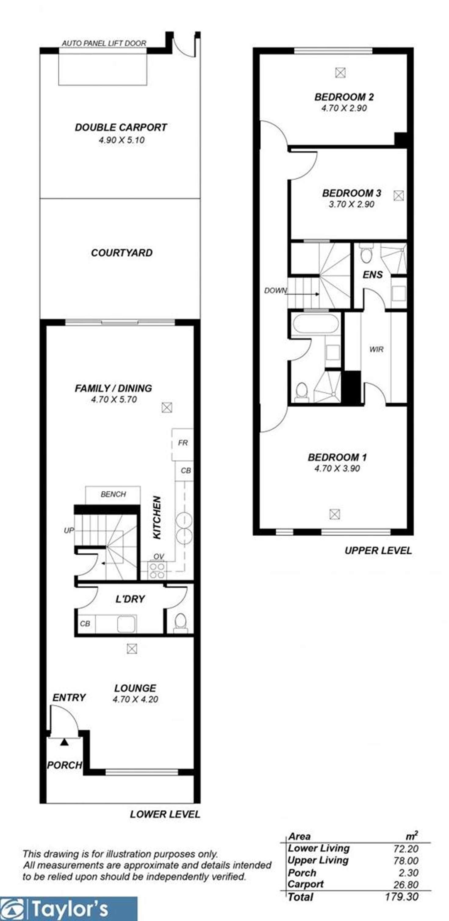 Floorplan of Homely townhouse listing, 6 Hummock Lane, Mawson Lakes SA 5095