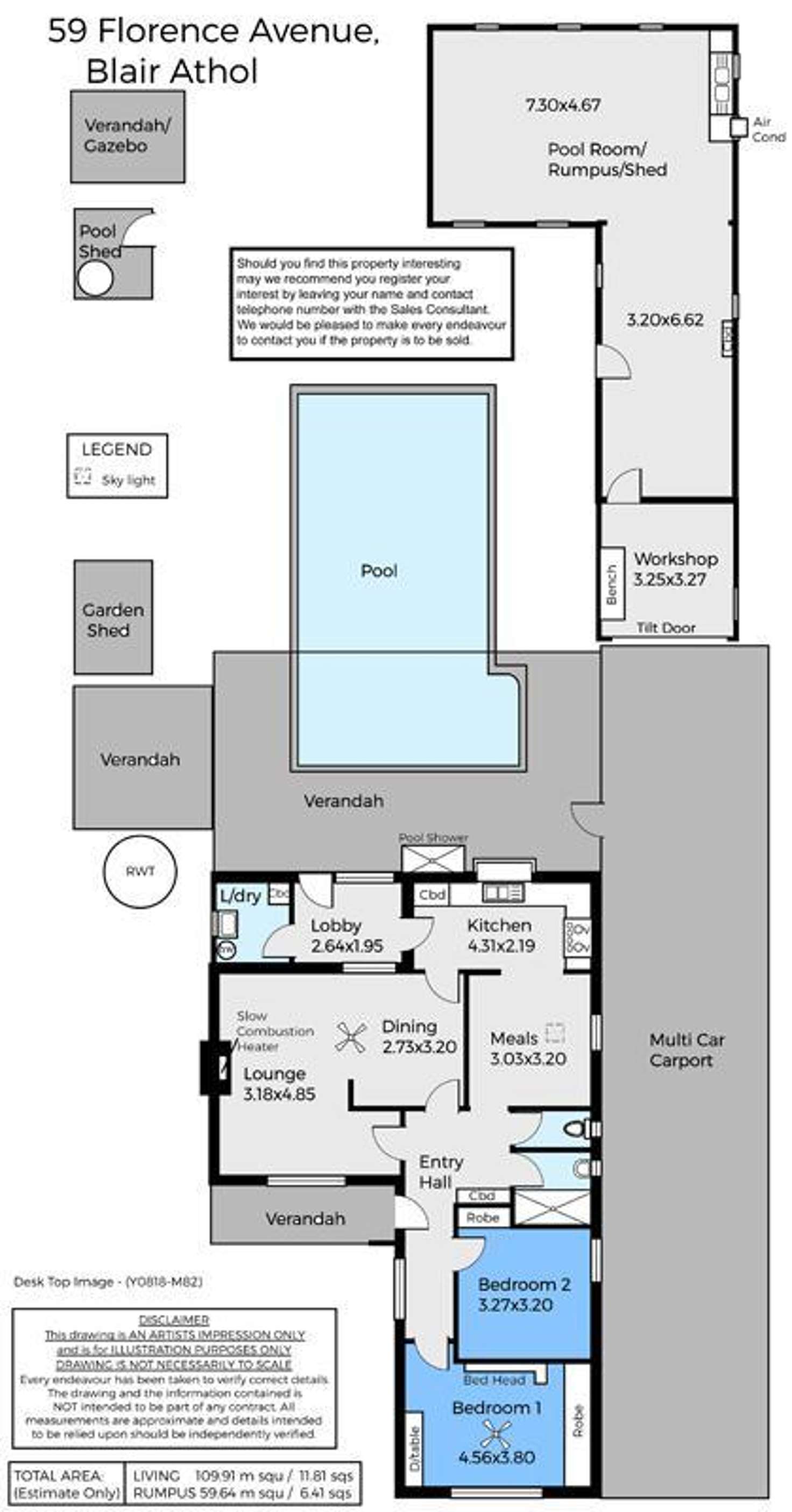 Floorplan of Homely house listing, 59 Florence Avenue, Blair Athol SA 5084