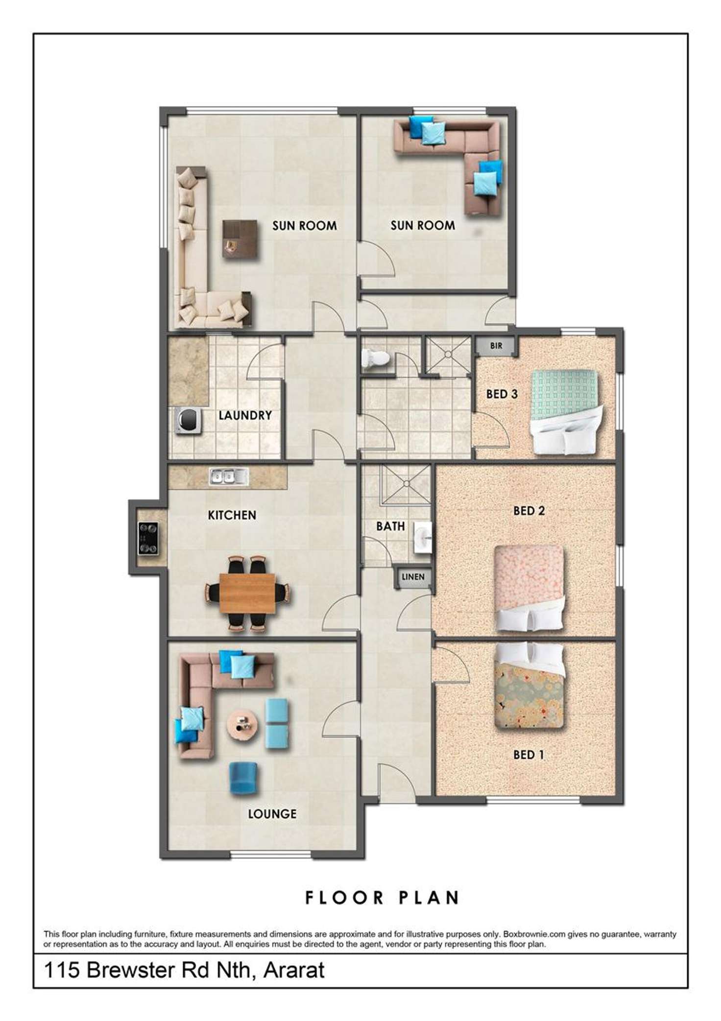 Floorplan of Homely house listing, 115 Brewster Road North, Ararat VIC 3377