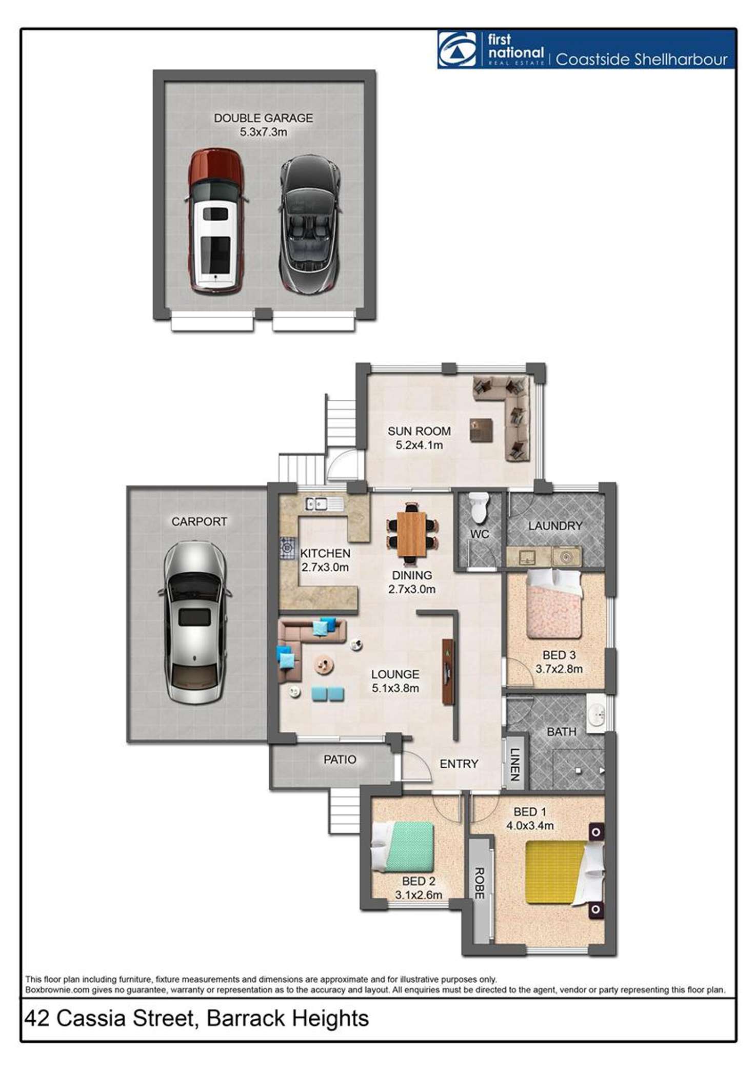 Floorplan of Homely house listing, 42 Cassia Street, Barrack Heights NSW 2528