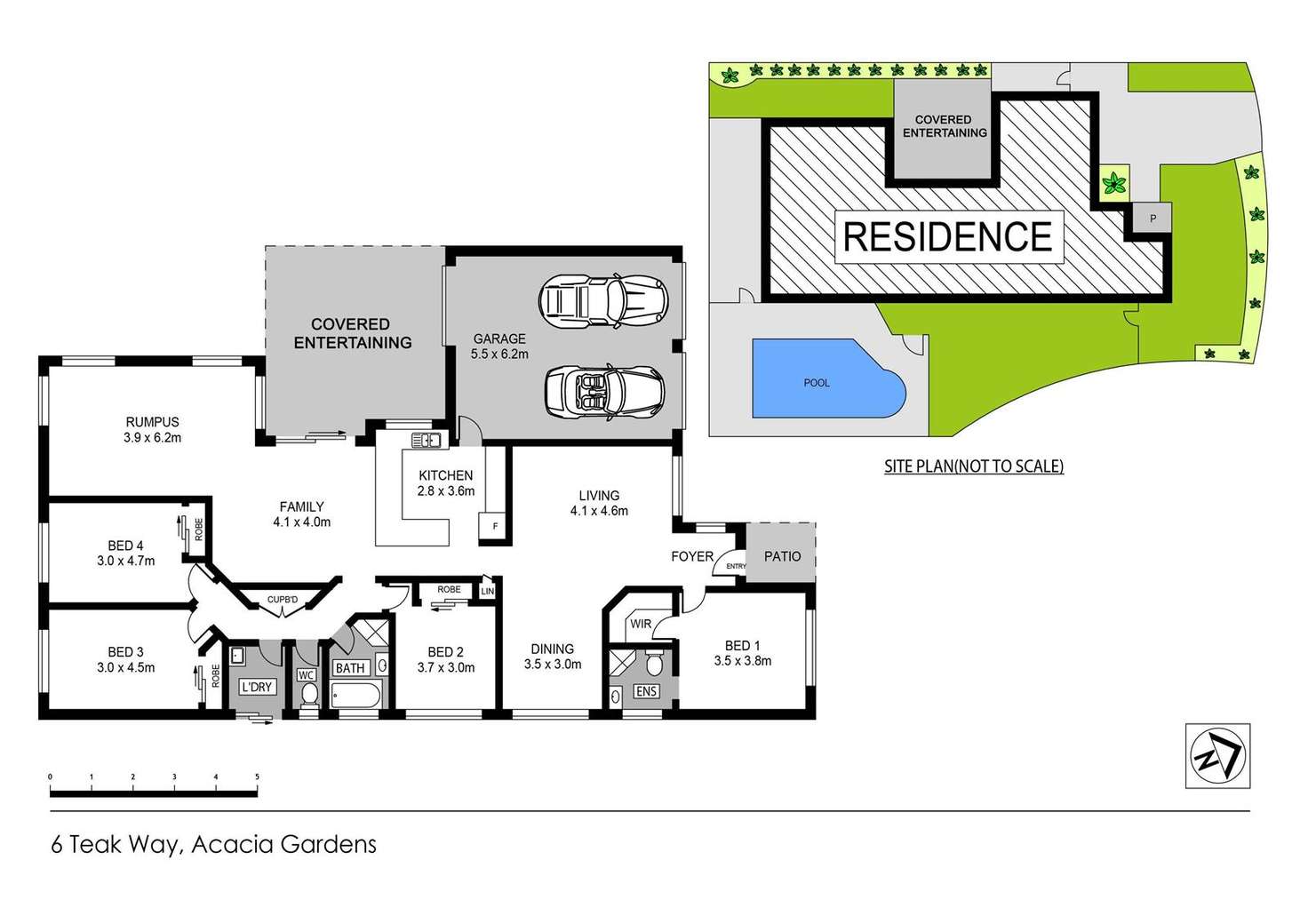 Floorplan of Homely house listing, 6 Teak Way, Acacia Gardens NSW 2763