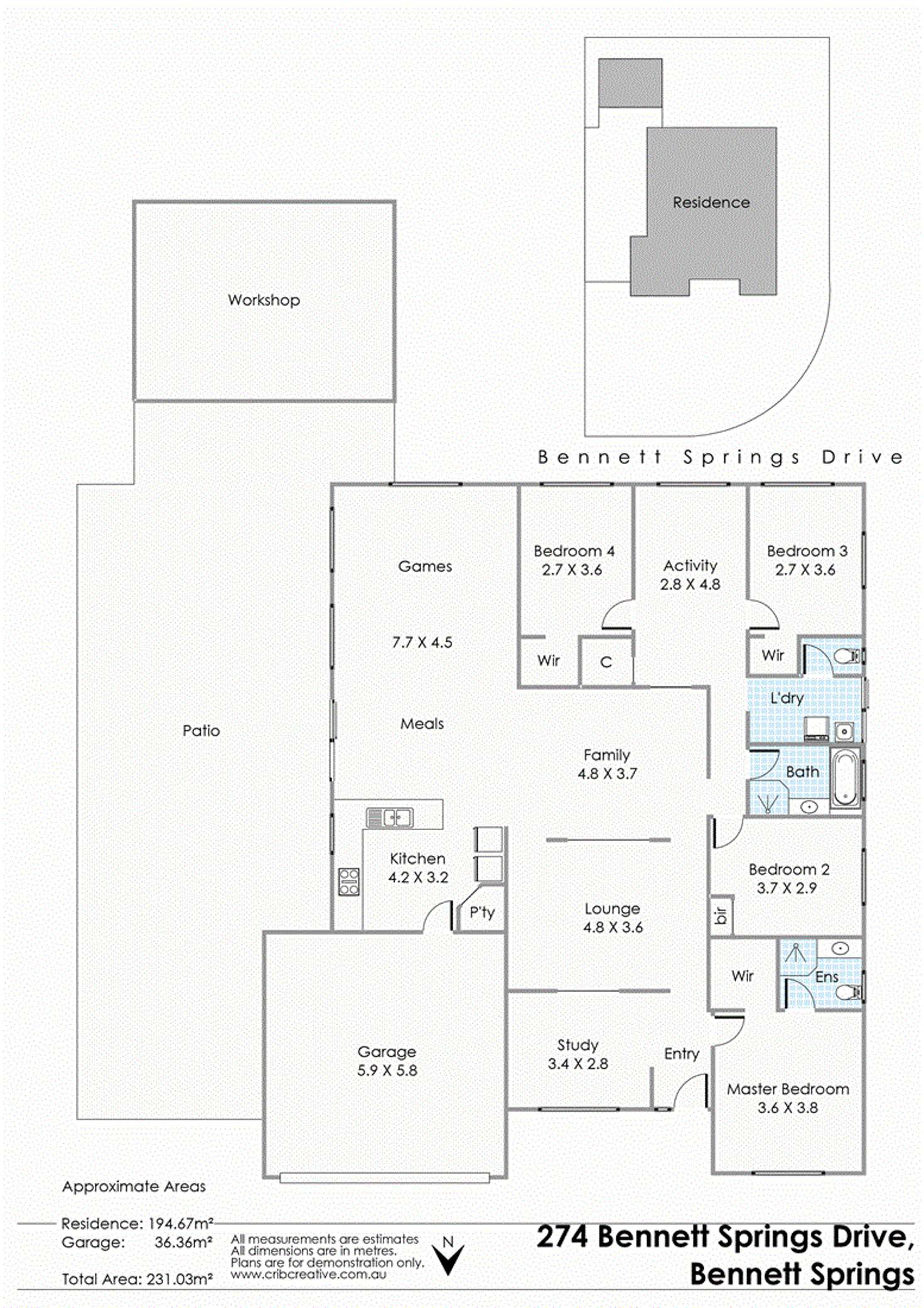 Floorplan of Homely house listing, 274 Bennett Springs Drive, Bennett Springs WA 6063